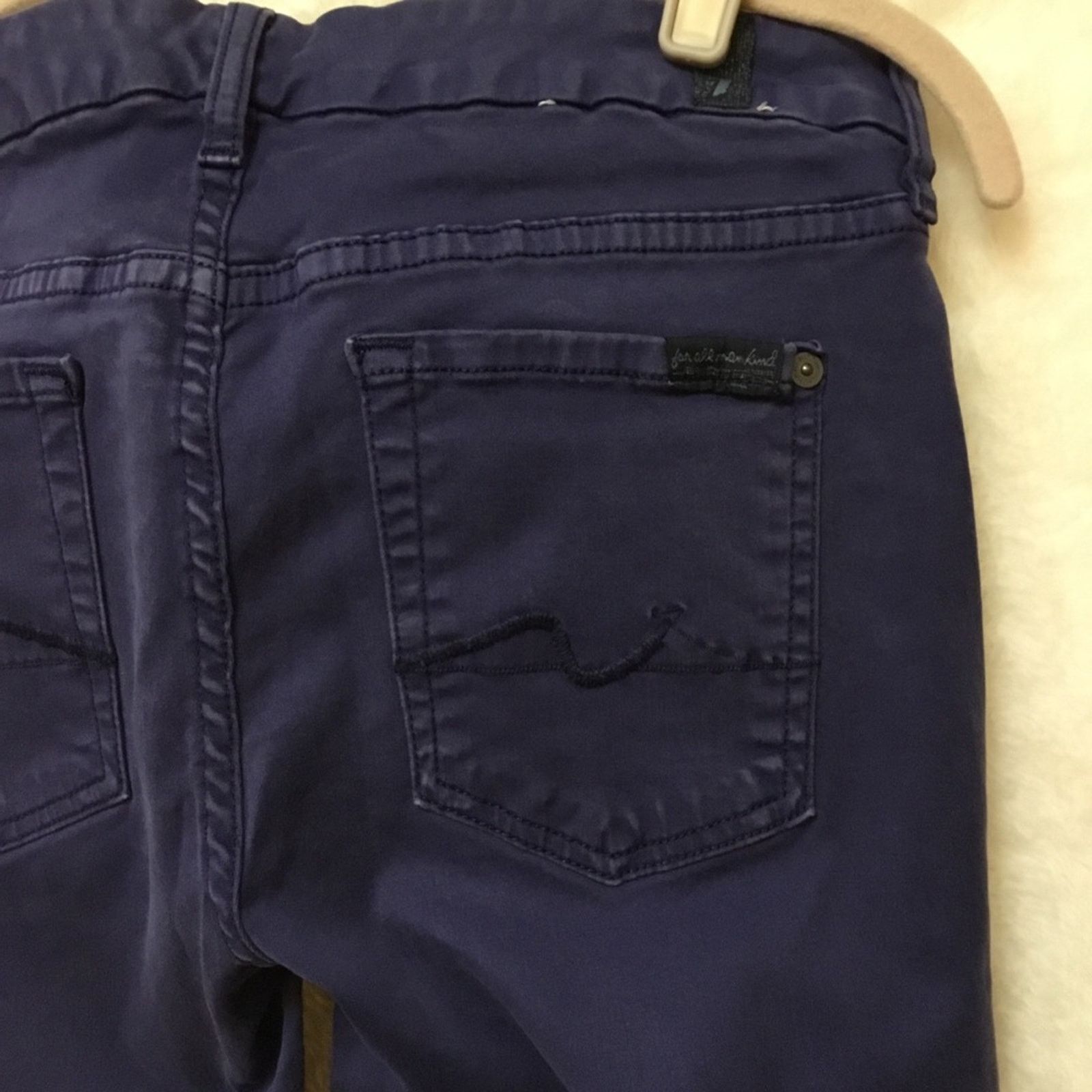 7 For All Mankind 7 For All Mankind Vibrant Purple Skinny Jeans Size 29" - 5 Thumbnail