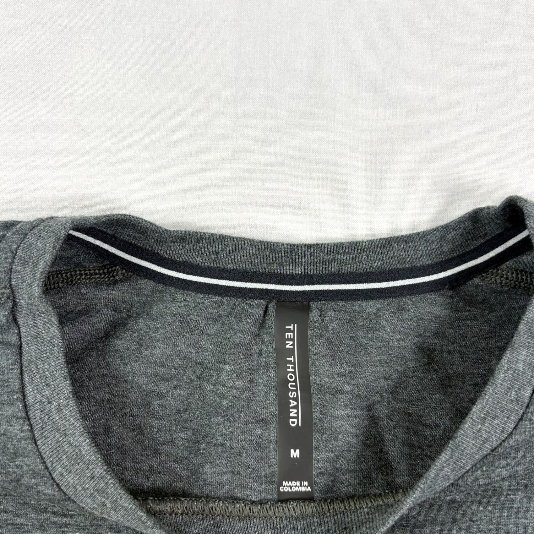 Ten Thousand Ten Thousand Durable Shirt Mens M Gray Performance Athleisure Stretch Short Sleeve Crew Neck Logo Basic Activewear Gym & Training Mens Size US M / EU 48-50 / 2 - 2 Thumbnail