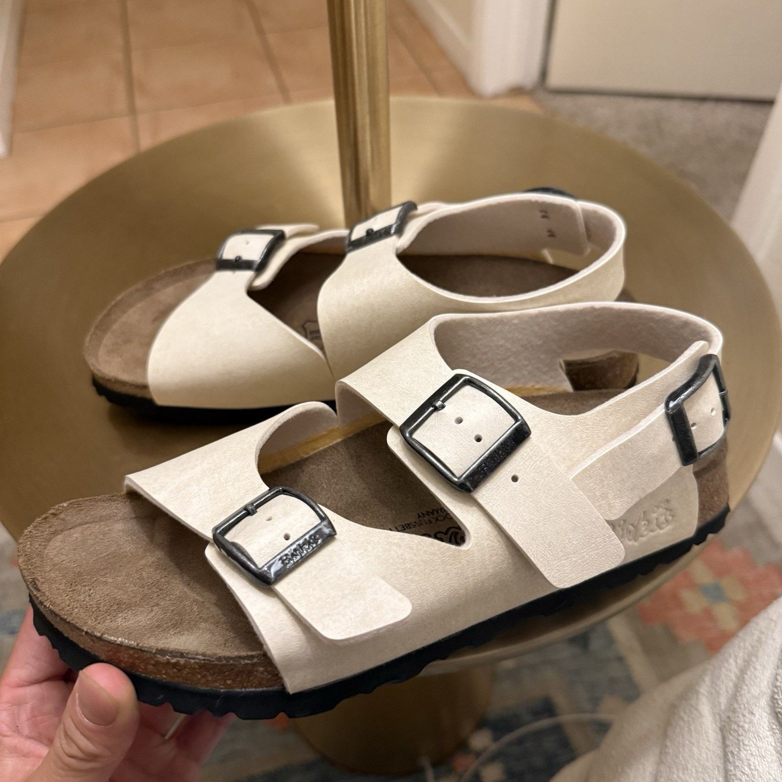 Birkenstock Birki’s Birkenstock Milano Molted Ivory SlingBack Sandals Size US 6 / IT 36 - 1 Thumbnail