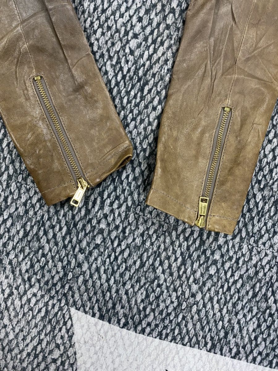 BEANPOLE Vintage BEANPOLE Ladies Brown Leather Bikers Jacket Size S / US 4 / IT 40 - 8 Thumbnail