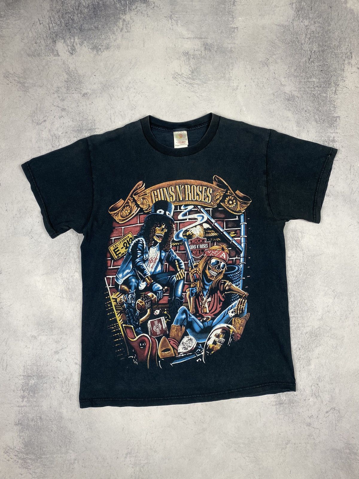 Guns N' Roses Vintage Guns N Roses Rock N Roll Whiskey Harley Full Print Size US M / EU 48-50 / 2 - 2 Thumbnail