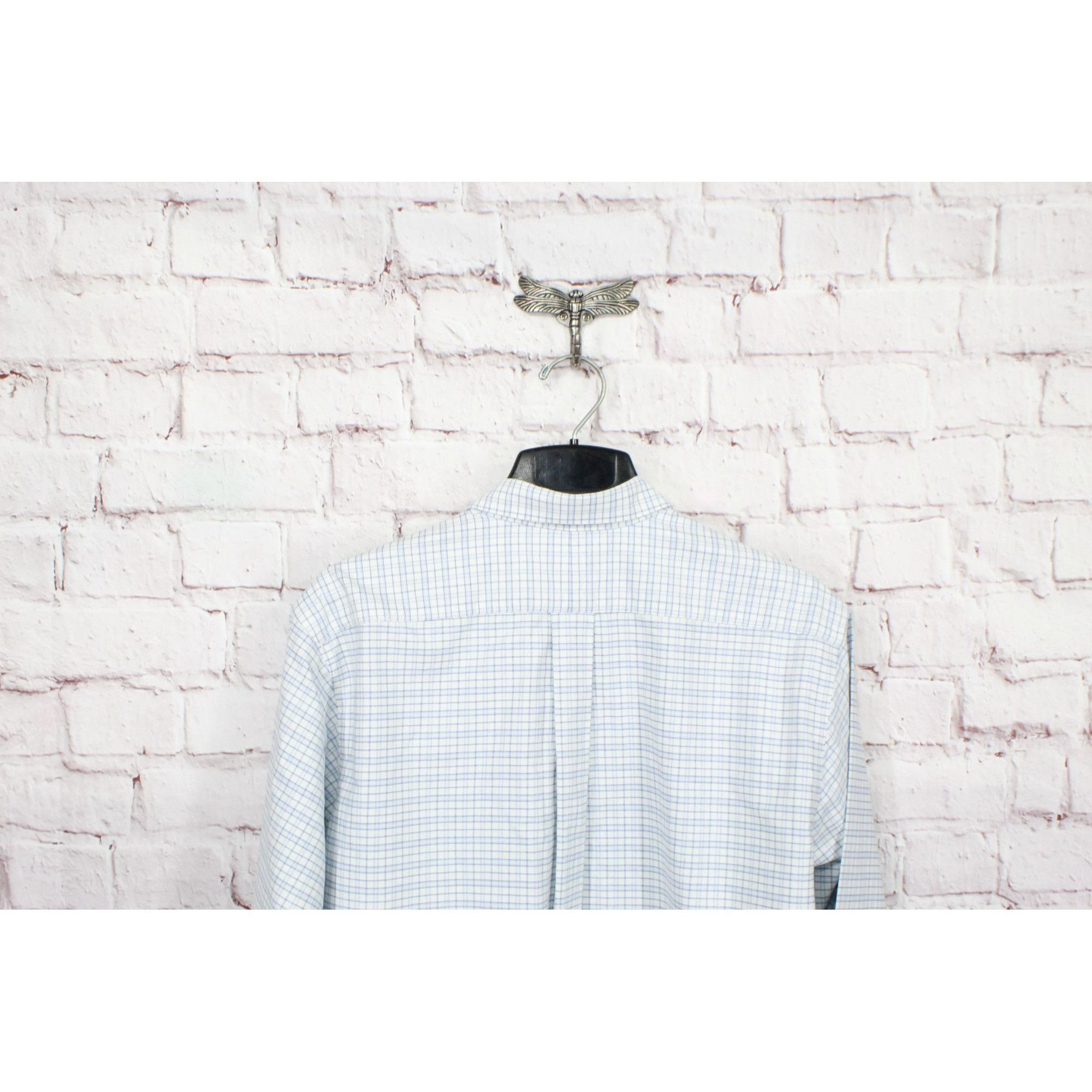 L.L. Bean × Oxxford Clothes LL Bean Mens Wrinkle Free Oxford Cloth Shirt White Striped Size US L / EU 52-54 / 3 - 4 Thumbnail
