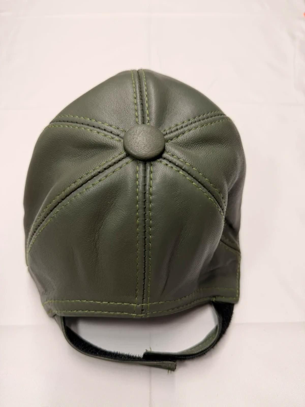 Other NEW Green Leather Baseball Cap - Premium Hat #028 Size ONE SIZE - 4 Thumbnail