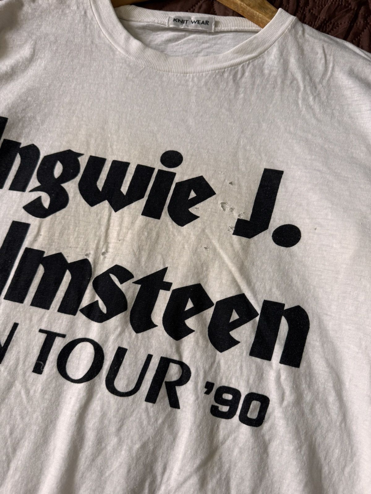 Band Tees Vintage 90s Yngwie J. Malmsteen JAPAN TOUR 90 Size US S / EU 44-46 / 1 - 3 Thumbnail