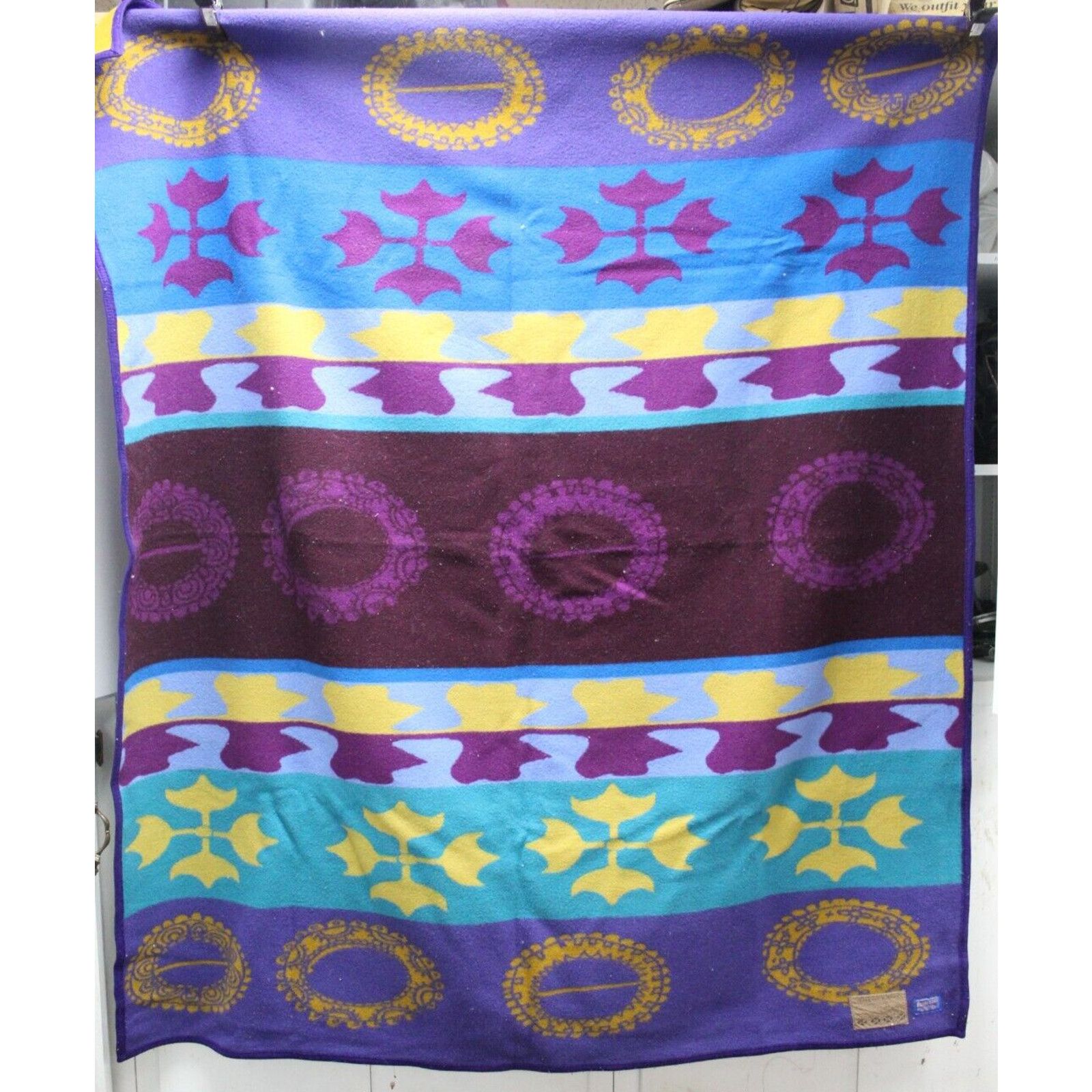 Pendleton Pendleton Woll Mills Wool Blanket Shawnee Ribbon Pat. 65X75 Size ONE SIZE - 1 Thumbnail