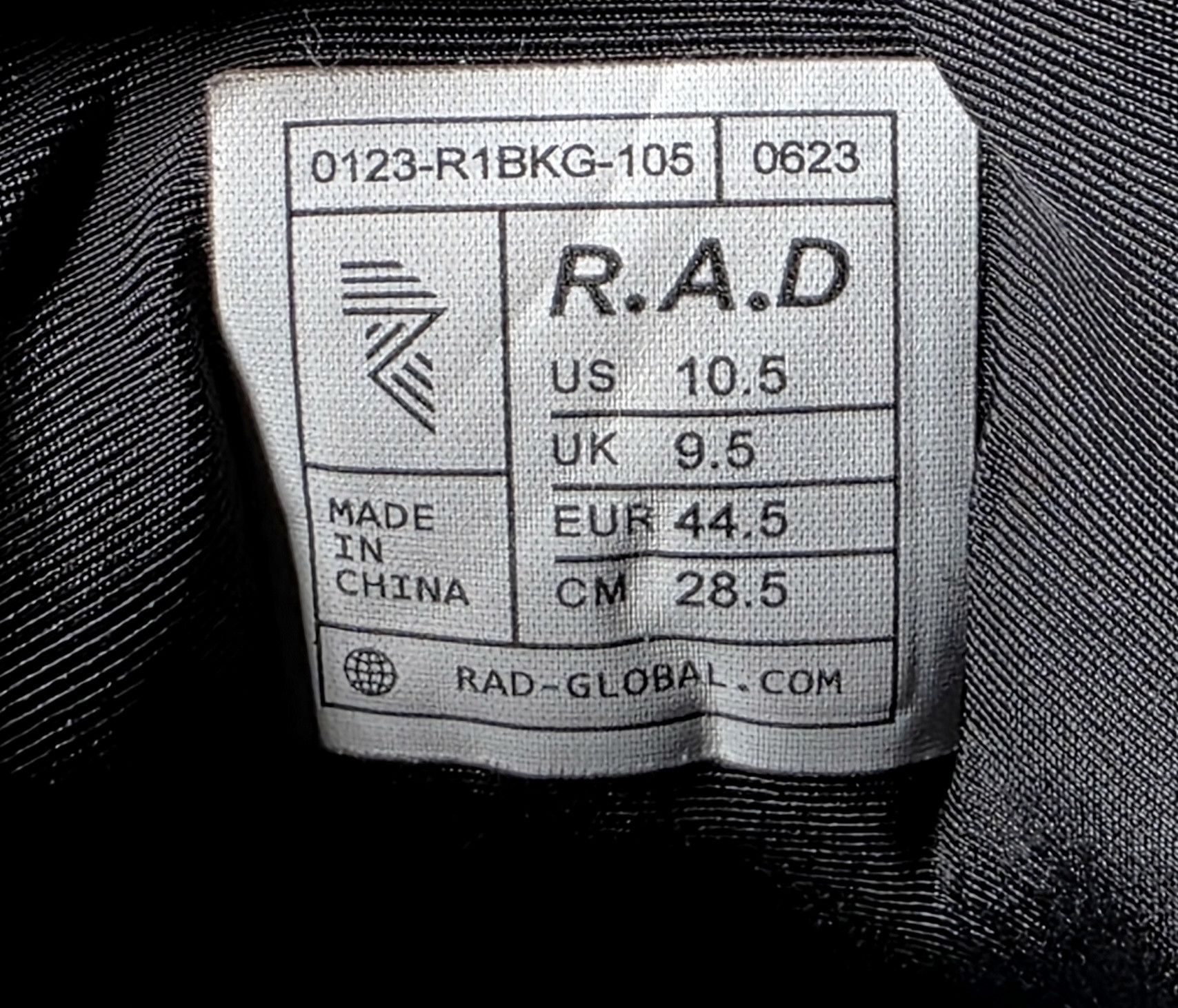 RADII R.A.D Global R-1 Running Shoes Black Gray Size 10.5 Size US 10.5 / EU 43-44 - 10 Thumbnail