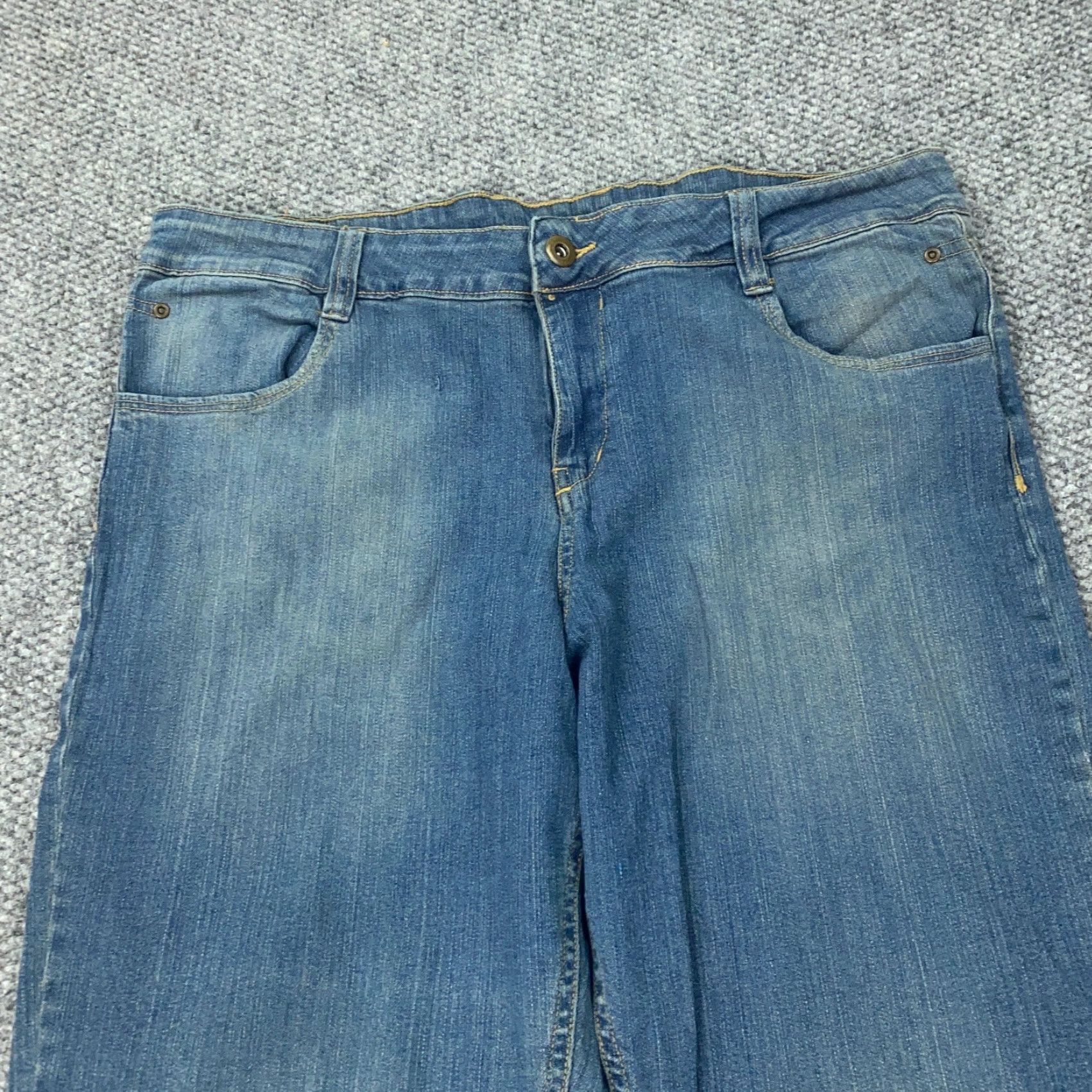 Vintage Standard Clothing Jeans Womens Size 19/20 Blue Faded Stretch Rhinestones Size 38" / US 16 / IT 52 - 2 Thumbnail