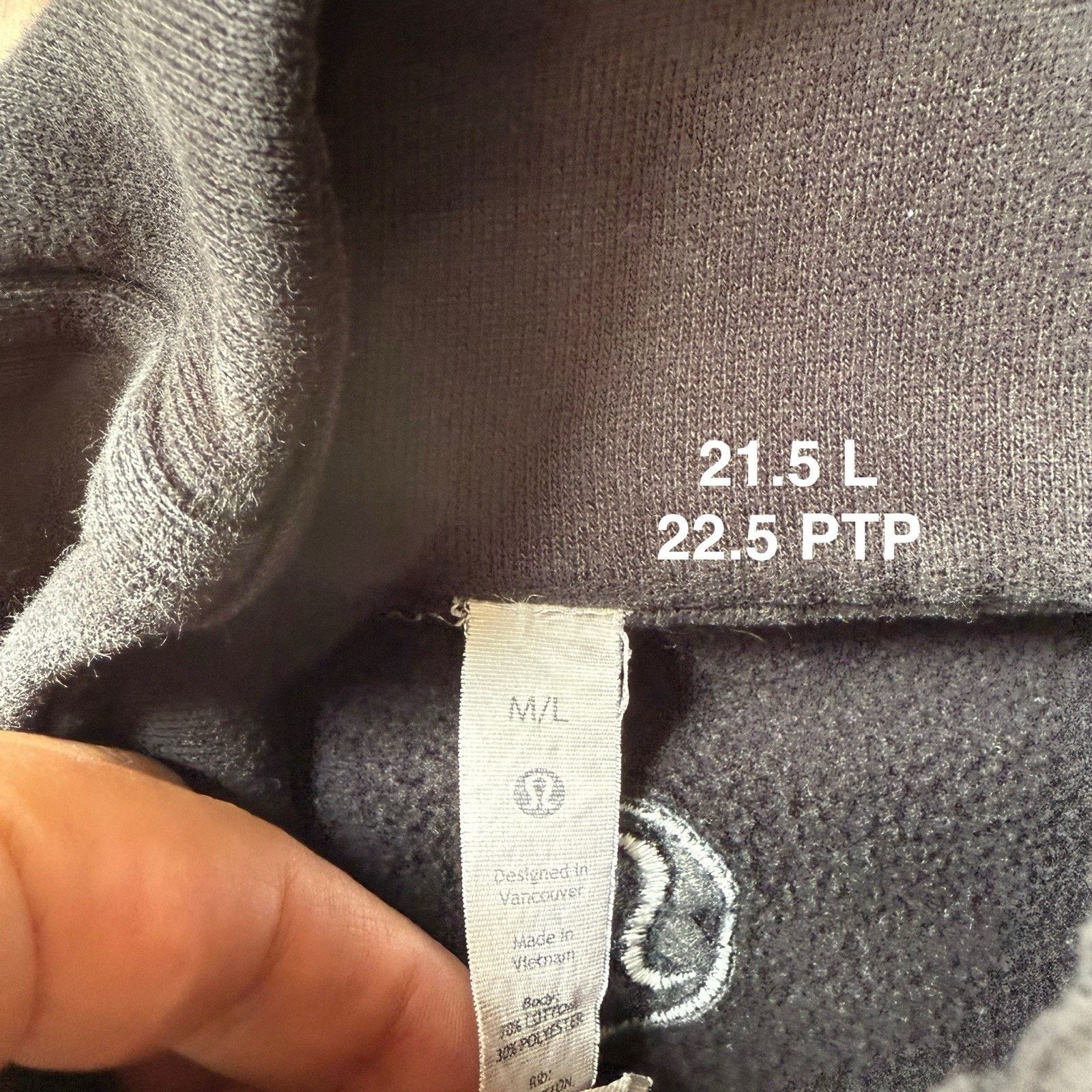 Lululemon Lululemon Scuba Oversized Half Zip M/L Black Funnel Neck Size M / US 6-8 / IT 42-44 - 7 Thumbnail