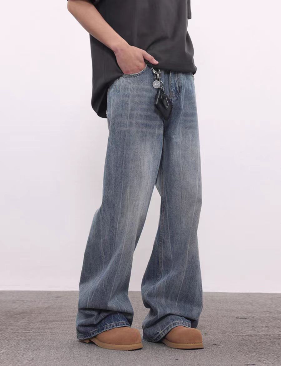 Japanese Brand × Jean baggy vintage washed casual jeans Size US 34 / EU 50 - 5 Thumbnail