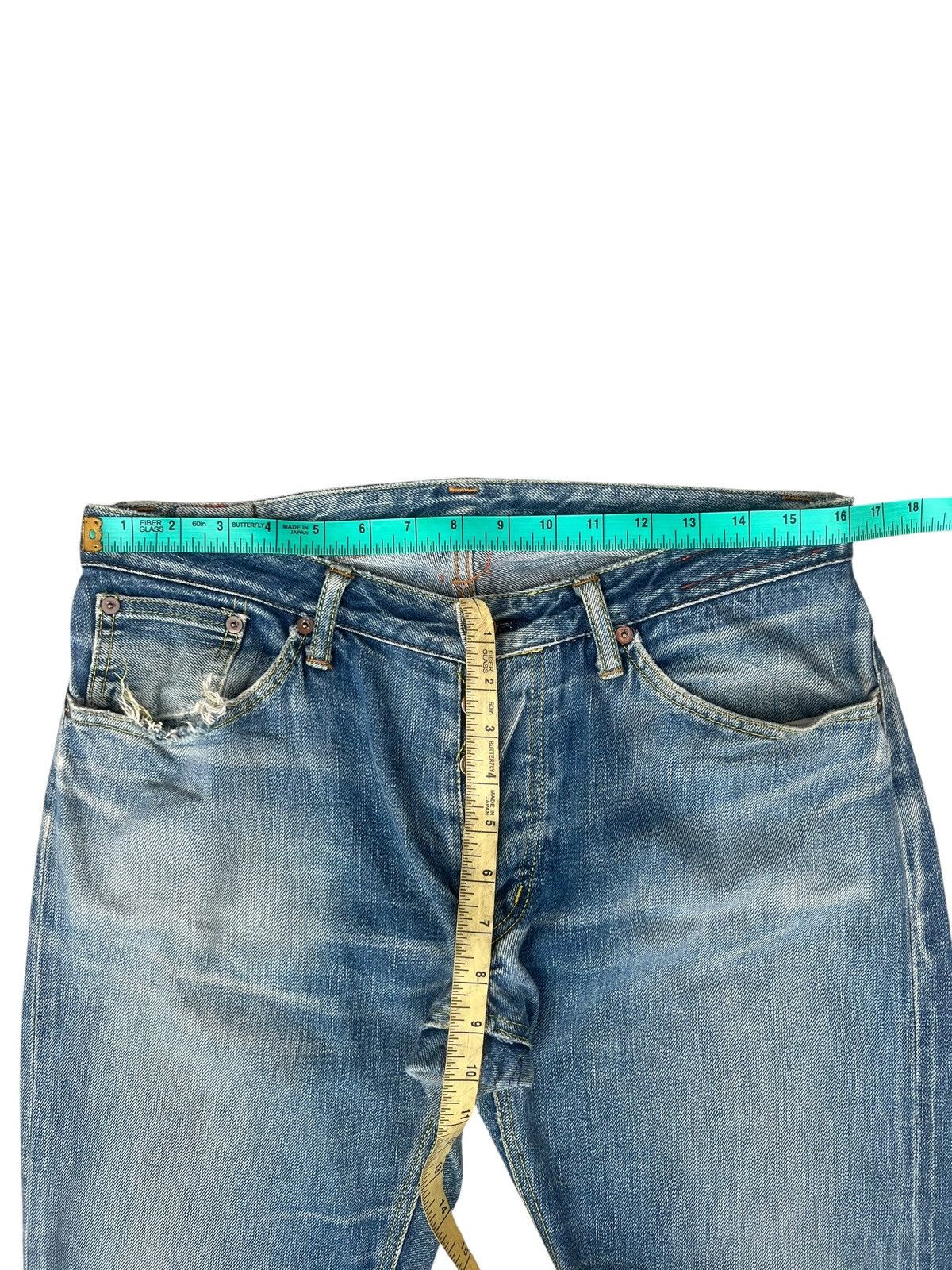 KATO Vintage Kato Japan Ripped Distressed Faded Denim Flare Jeans Size US 31 - 4 Thumbnail