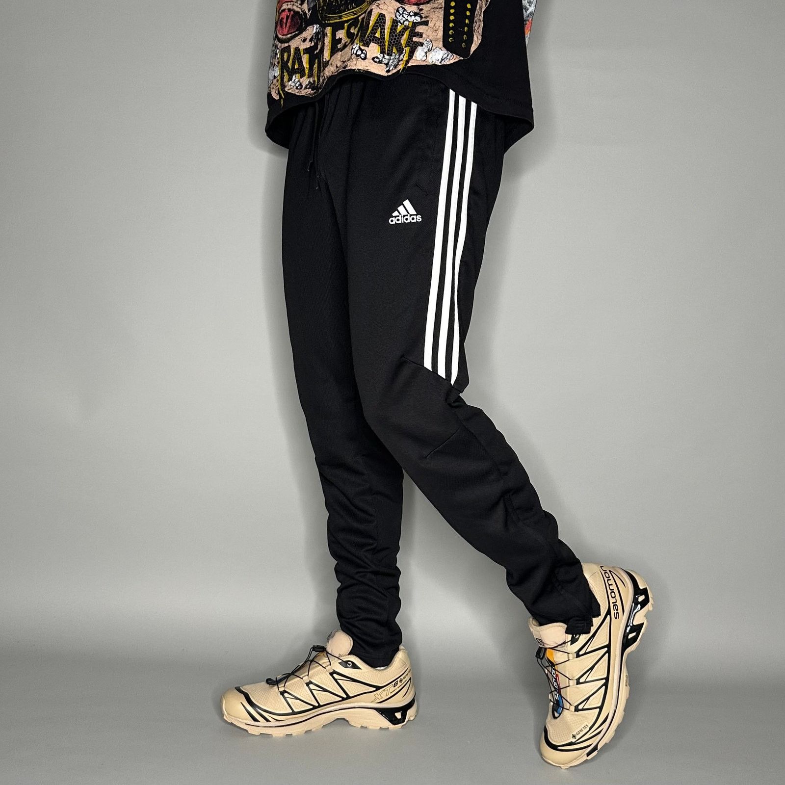 Adidas Vintage Y2K Adidas Sweatpants Mens L Slim Fit Black Joggers Size US 34 / EU 50 - 1 Thumbnail