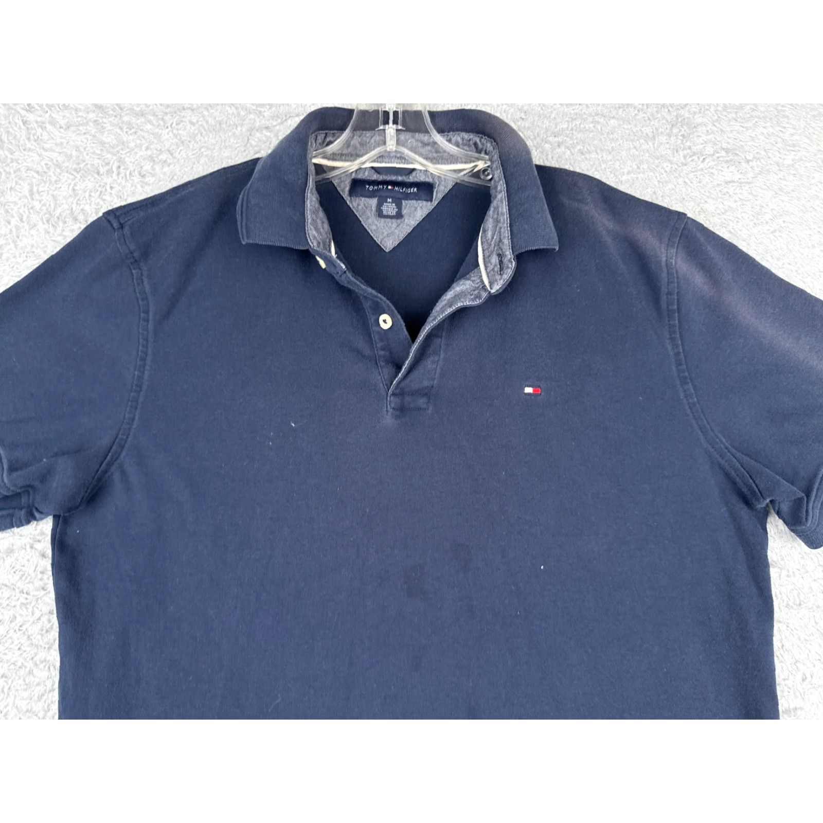 Tommy Hilfiger Tommy Hilfiger Polo Shirt Men Medium Blue Cotton Knit Short Sleeve Activewear Sports Size US M / EU 48-50 / 2 - 4 Thumbnail