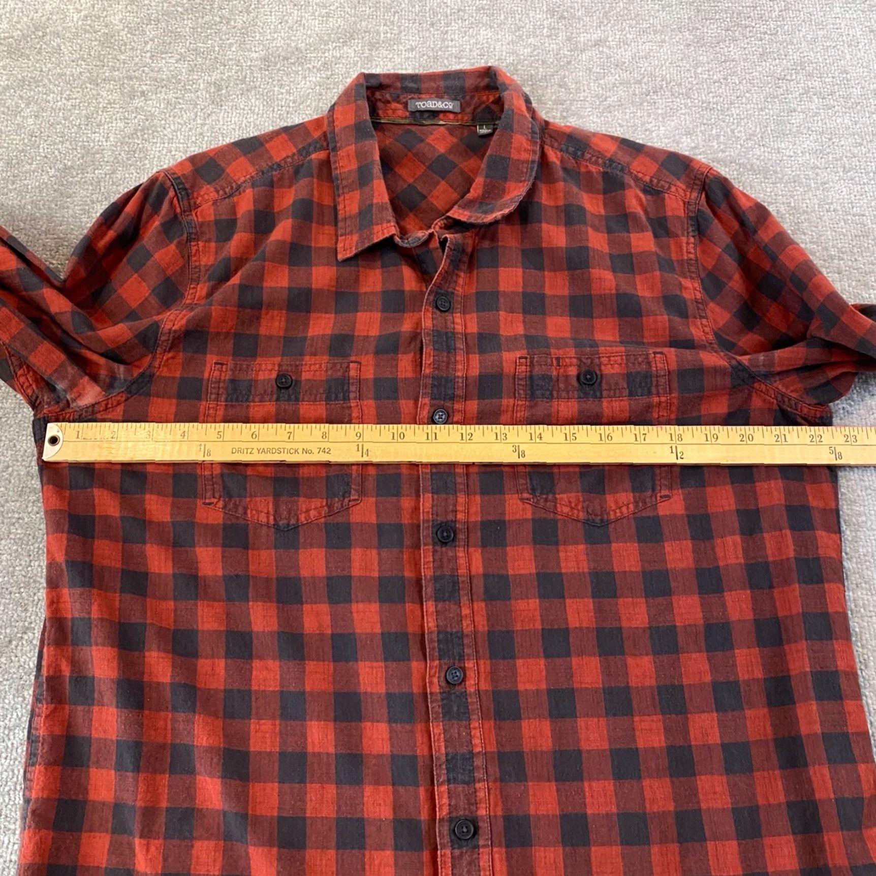 Toad&Co Toad & Co Smythy Shirt Men Black Red Plaid Lumberjack Button Up Hiking Climbing L Size US L / EU 52-54 / 3 - 6 Thumbnail