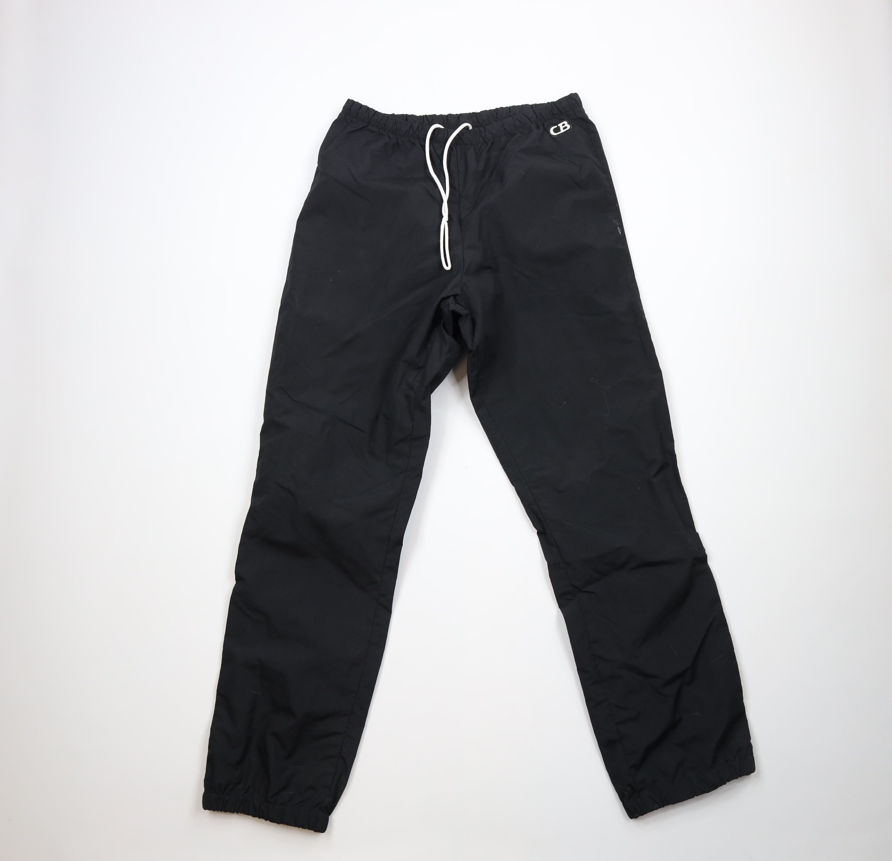 Vintage Vintage 80s Streetwear Rain Pants Joggers Black USA Size US 36 / EU 52 - 1 Thumbnail