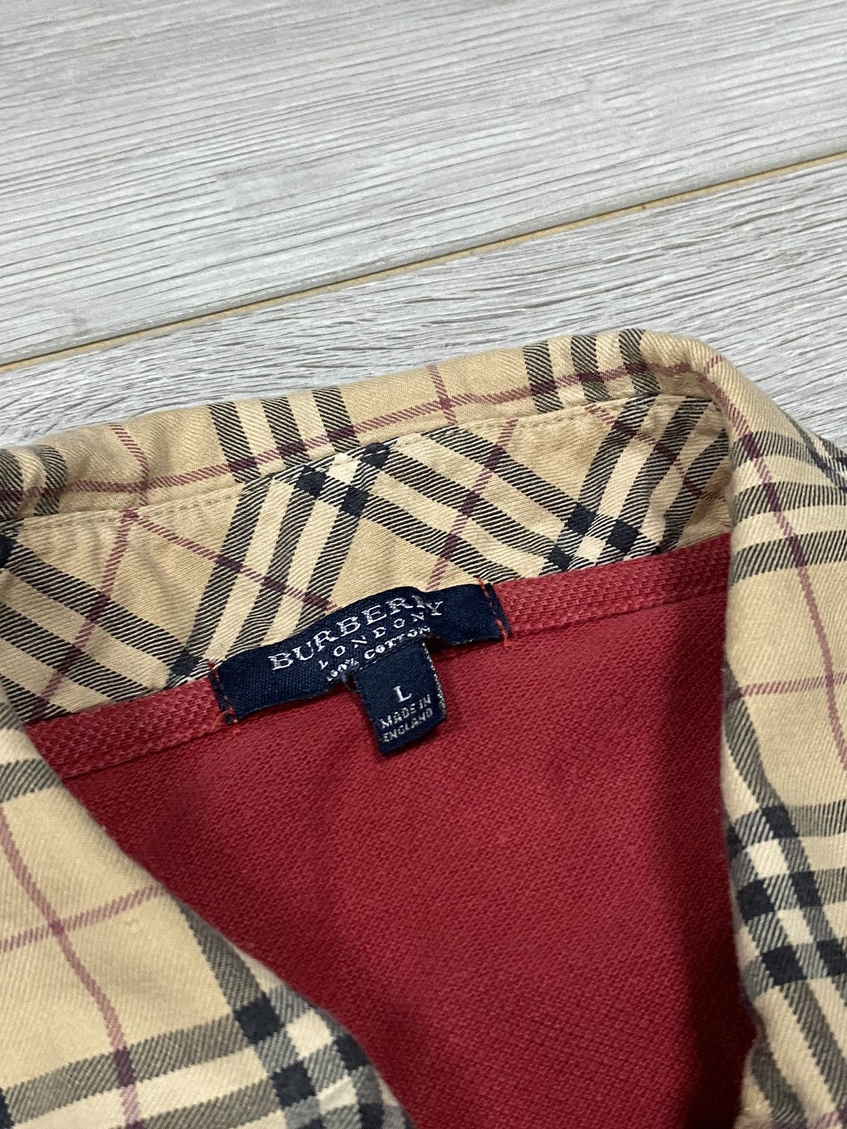 Burberry Burberry nova check vintage polo buttons shirt Size US L / EU 52-54 / 3 - 4 Thumbnail