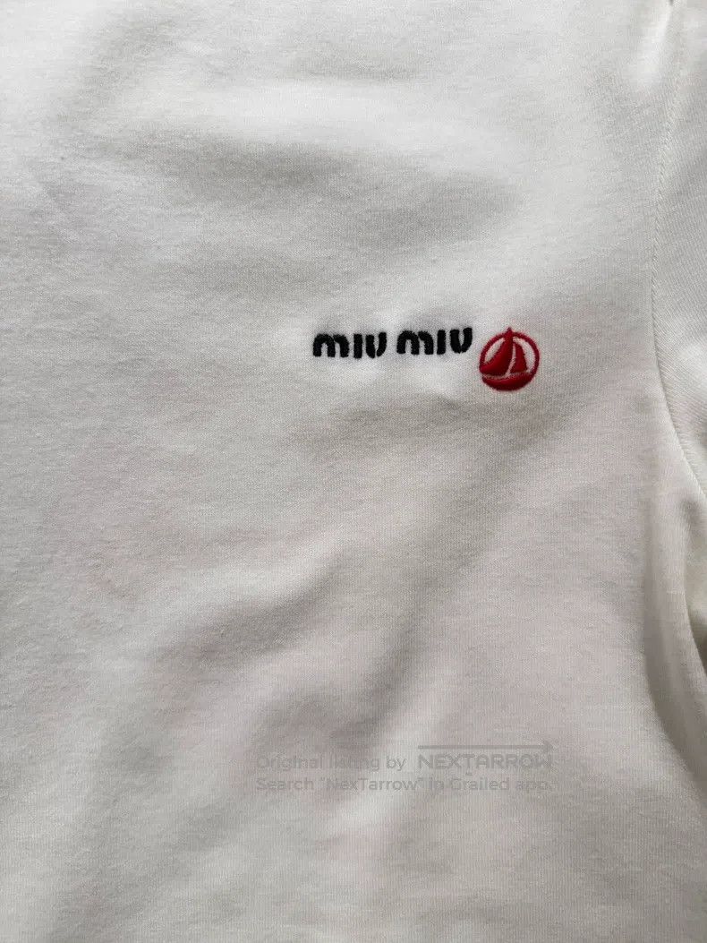 Miu Miu Miu Miu Size M Small sailboat joint short sleeve T-shirt ne Size M / US 6-8 / IT 42-44 - 3 Thumbnail
