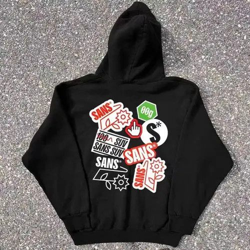 Japanese Brand Hip Hop Graffiti Print Casual L Hooded Sweatshirt Size US L / EU 52-54 / 3 - 3 Thumbnail