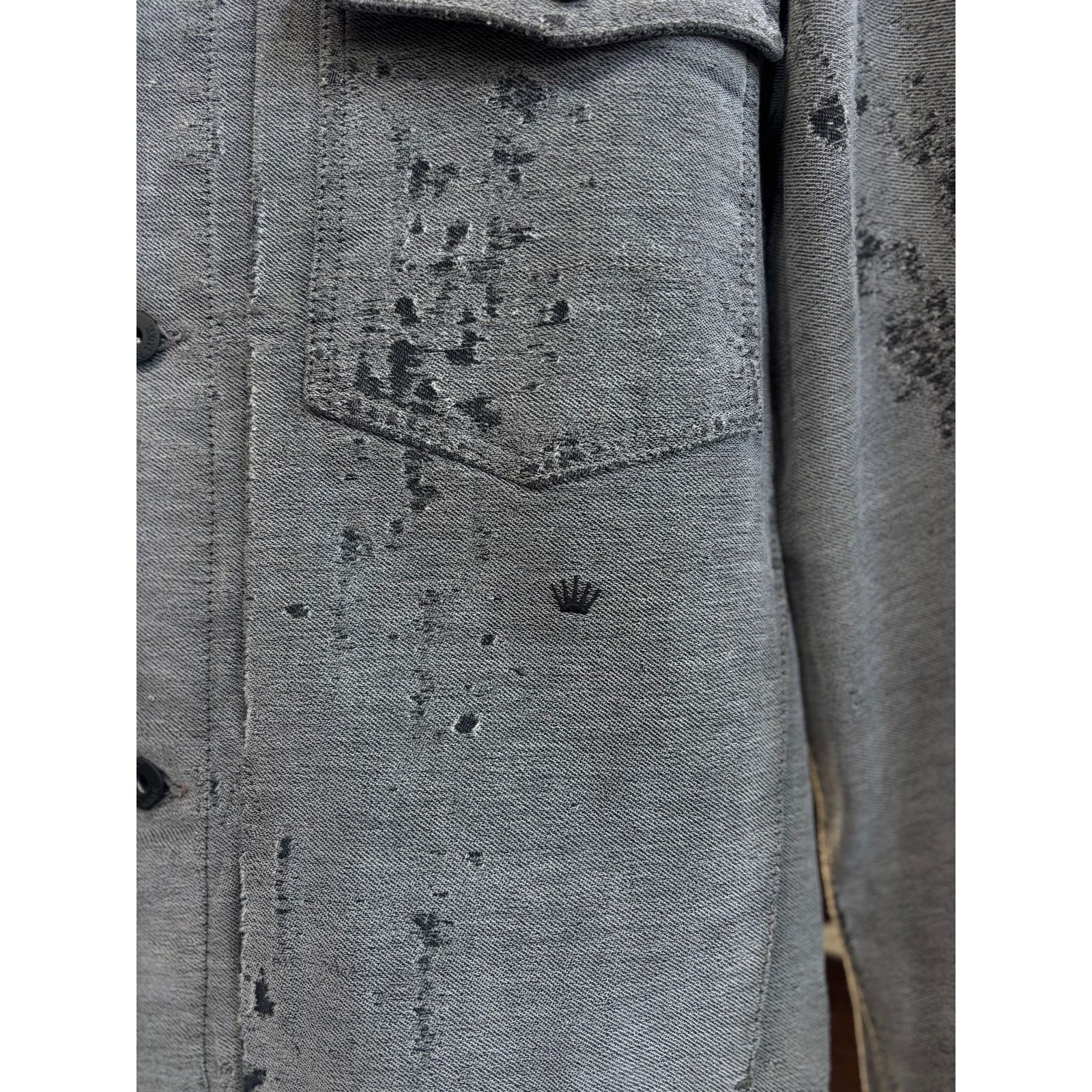 JUNK de LUXE Junk de Luxe Grey Distressed Jacket (XL) Size US XL / EU 56 / 4 - 4 Thumbnail