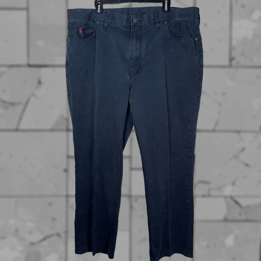 Polo Ralph Lauren POLO RALPH LAUREN Chino Pants Mens Size 42x30 Blue 100% Cotton Size US XL / EU 56 / 4 - 1 Thumbnail