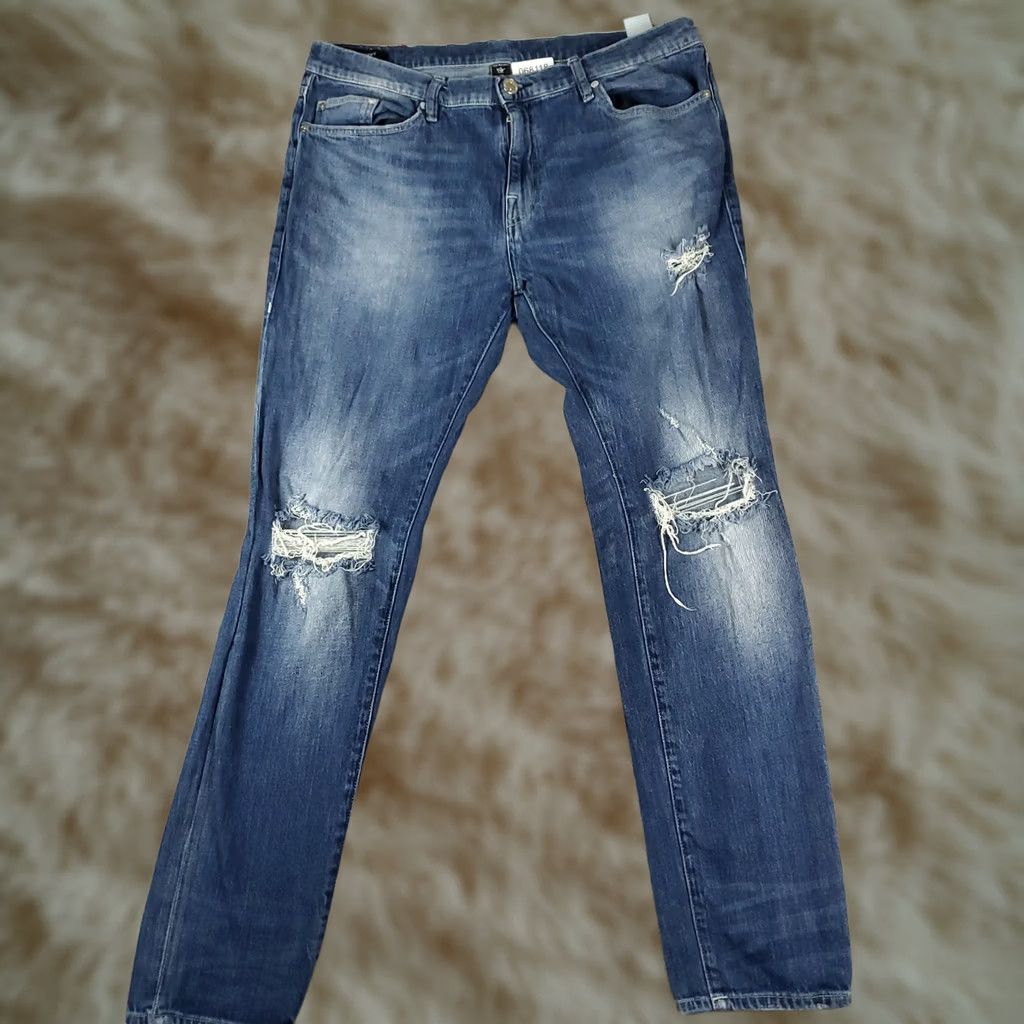 True Religion True Religion Pants Mens 38 Blue Jeans Size 38x33 Distressed Slim Straight Denim Size US 38 / EU 54 - 1 Thumbnail
