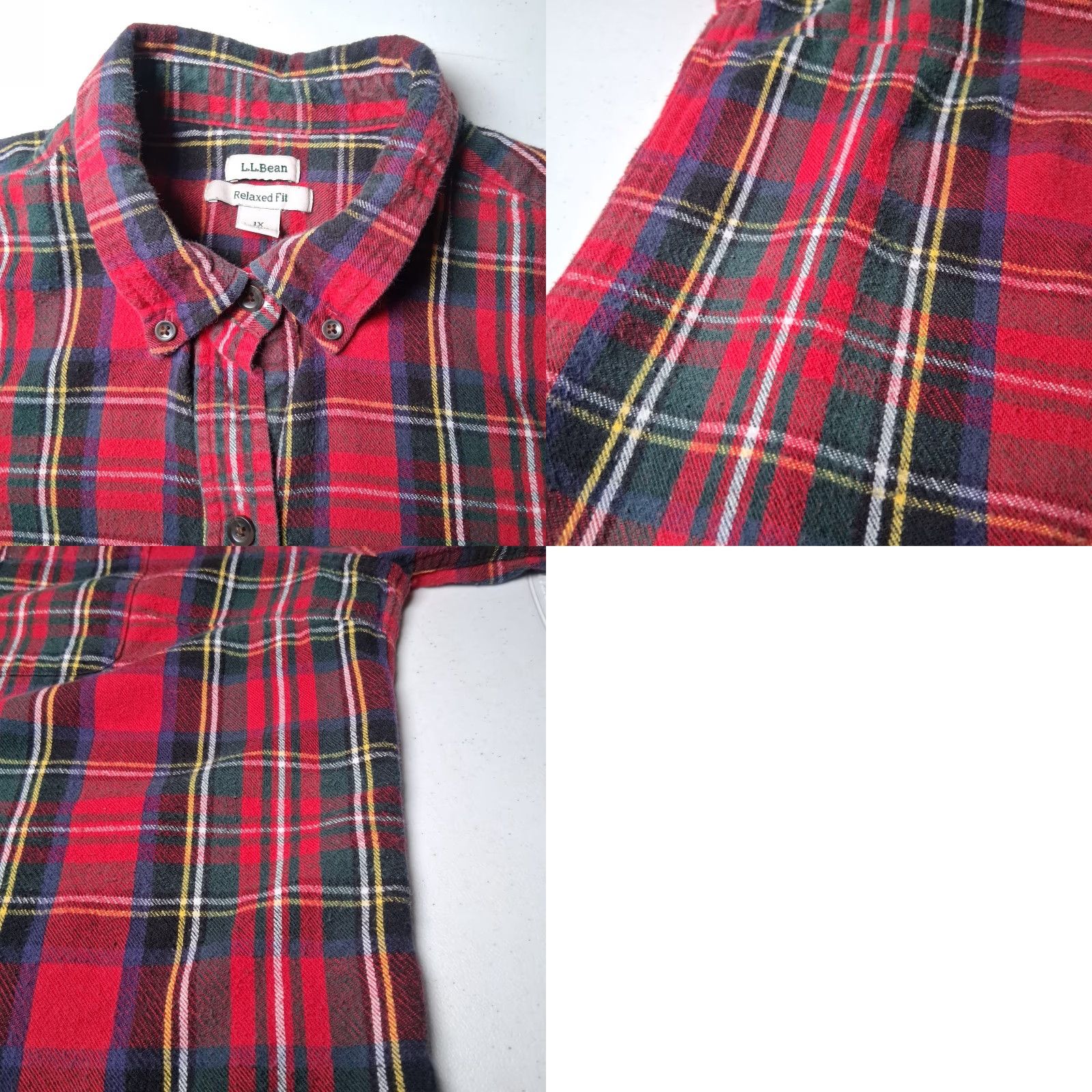 Vintage LL Bean Flannel Shirt Women Plus Size 1X Red Scotch Plaid Royal Stewart Tartan Size XL / US 12-14 / IT 48-50 - 9 Thumbnail