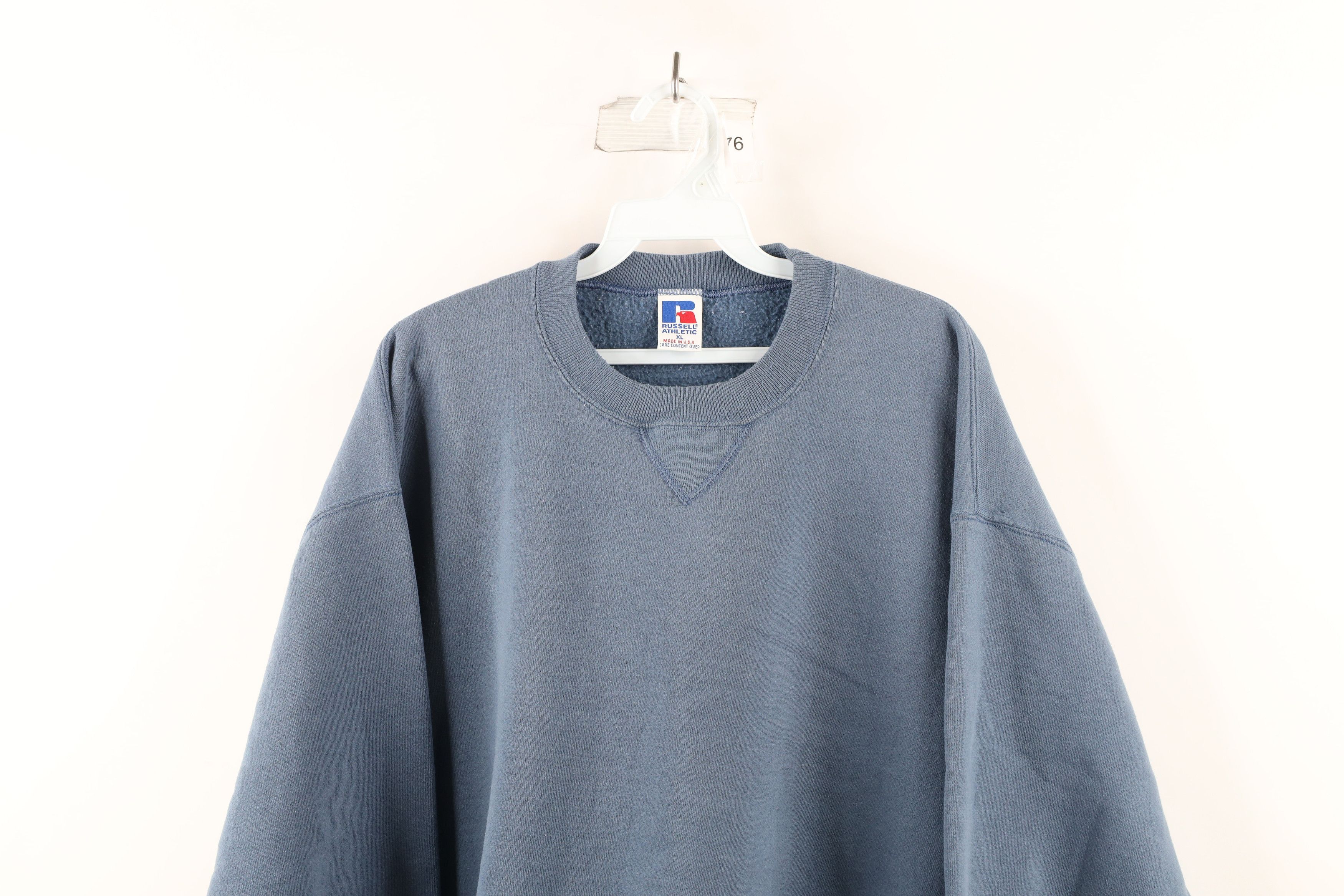 Russell Athletic × Vintage Vintage 90s Russell Athletic Distressed Crewneck Sweatshirt Size US XL / EU 56 / 4 - 2 Thumbnail