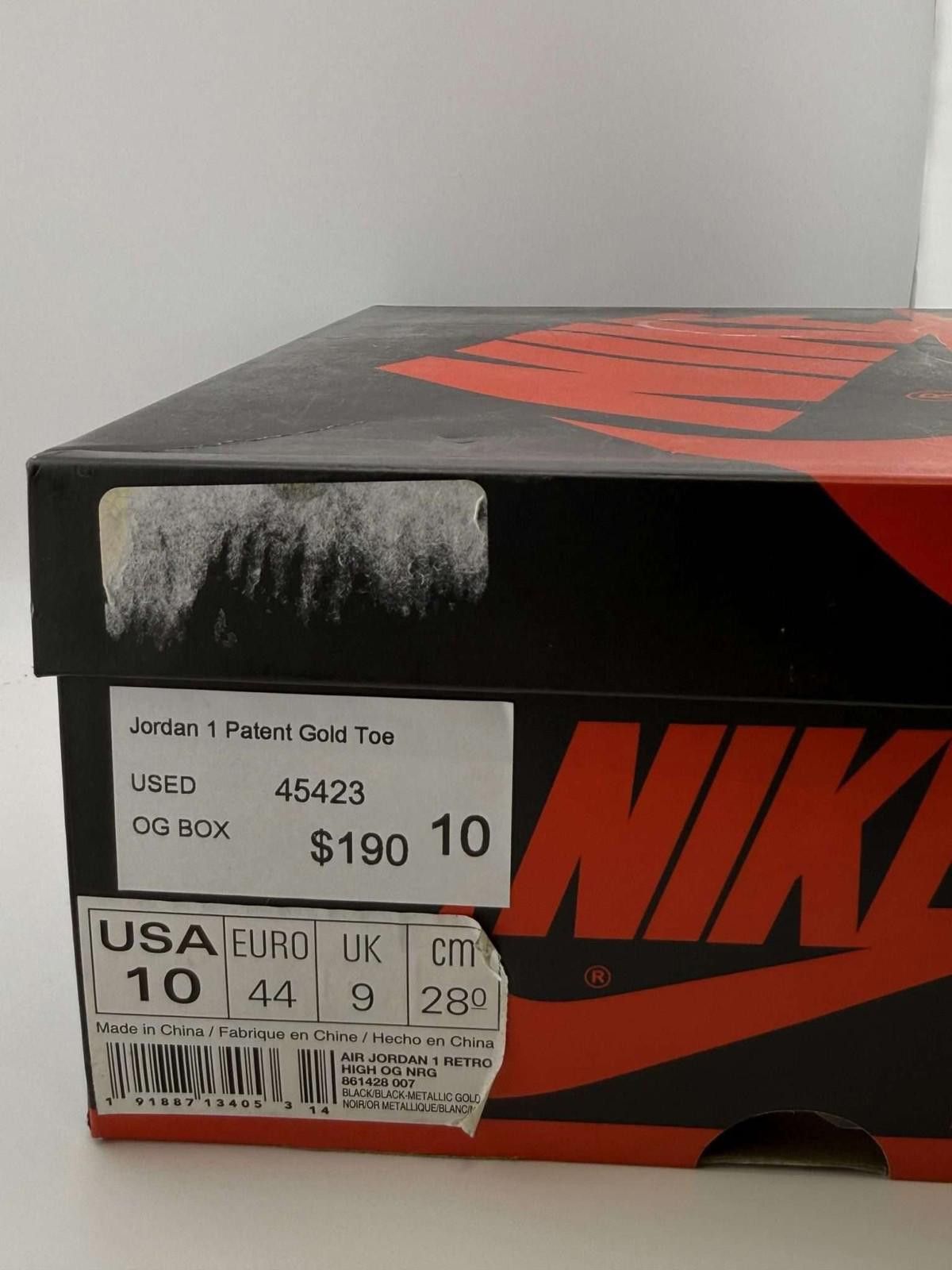 Nike Nike Air Jordan 1 Patent Gold Toe US 10 Used Size US 10 / EU 43 - 6 Thumbnail