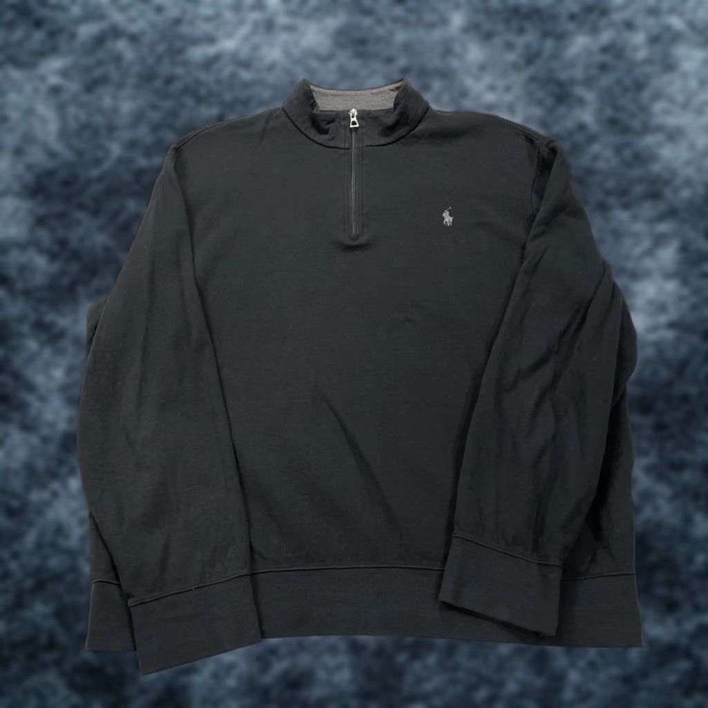 Polo Ralph Lauren Polo Ralph Lauren Sweater Mens XL Black Gray Performance 1/4 Quarter Zip Preppy Shirt Pullover Knit Mock Neck Zipper Embroidered Logo Vintage: No Size US XL / EU 56 / 4 - 1 Thumbnail
