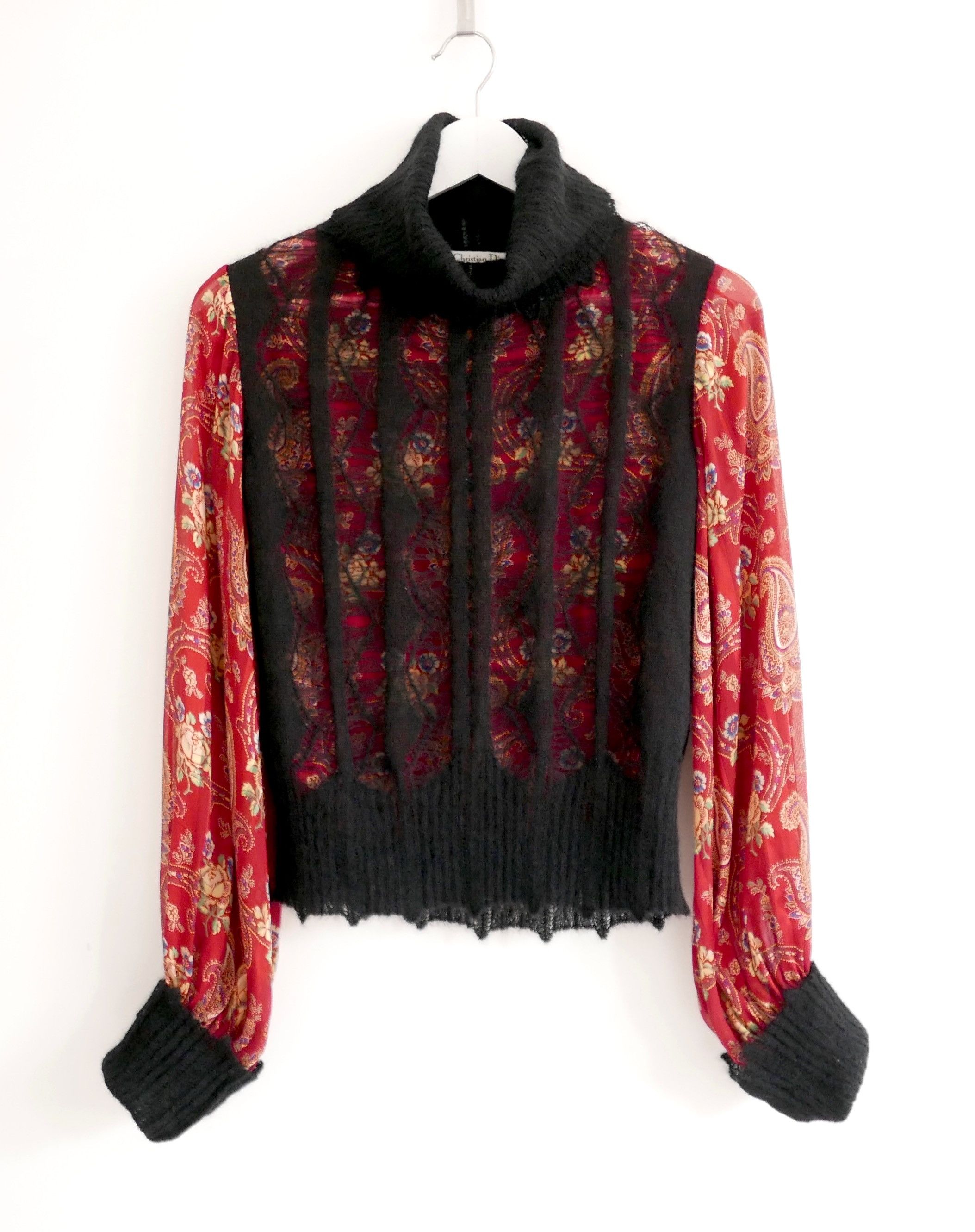 Dior Christian Dior John Galliano Fall 2002 Silk/Knit Blouse Top Size M / US 6-8 / IT 42-44 - 1 Thumbnail