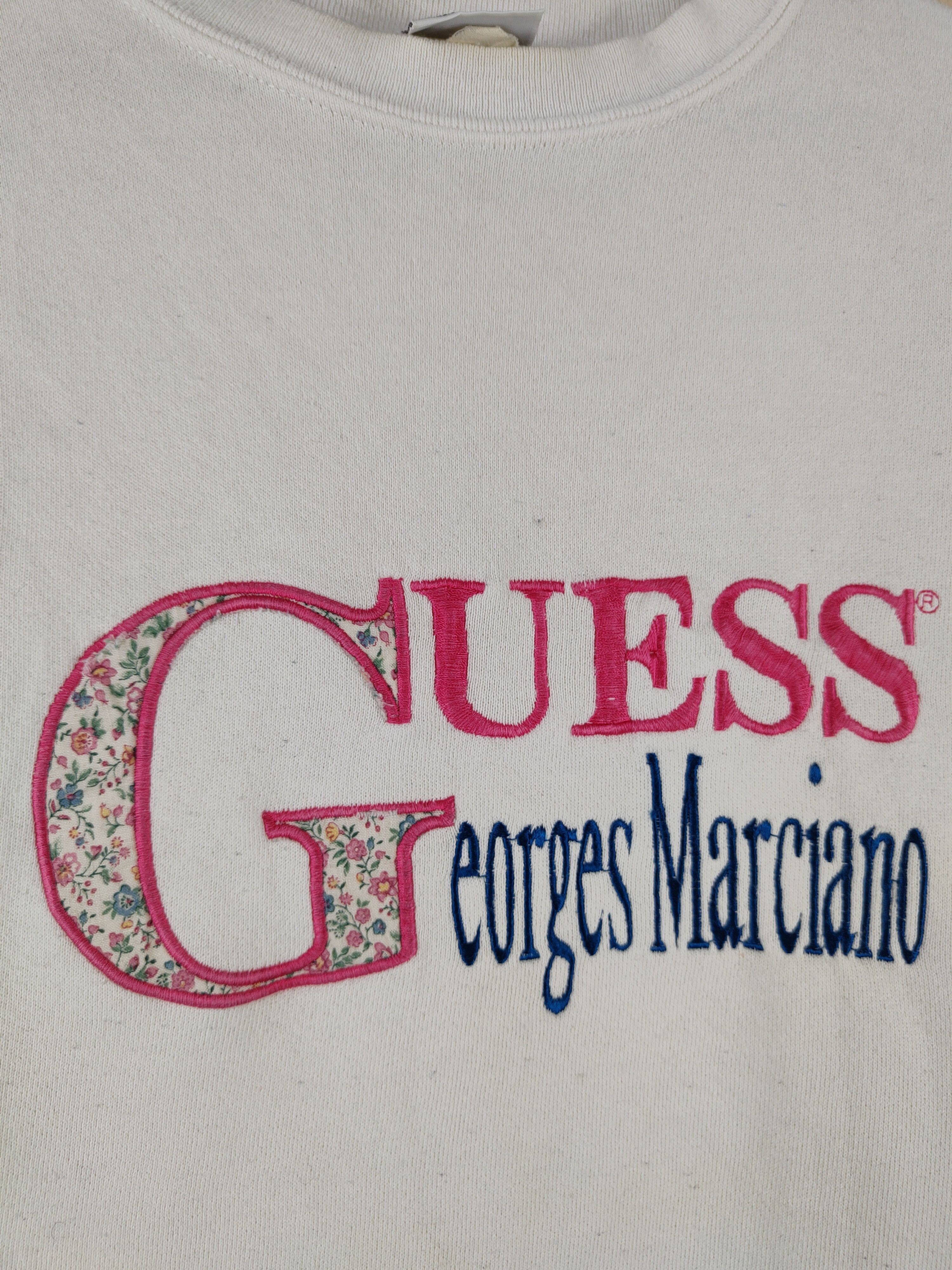 Georges Marciano Guess Georges Marciano vintage White Sweatshirts #S2468 Size M / US 6-8 / IT 42-44 - 2 Thumbnail