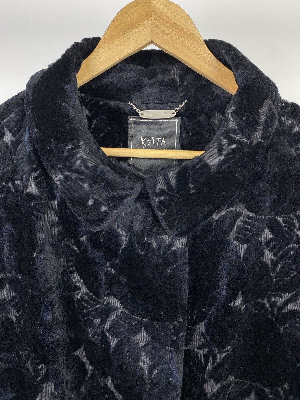 Japanese Brand 2000’s Keita Maruyama Floral Velvet Overcoat Size M / US 6-8 / IT 42-44 - 4 Thumbnail
