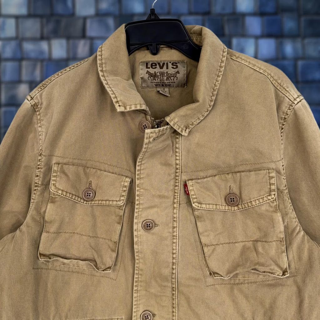 Levi's Levi's Jacket Mens Large Beige Military Field Utility Workwear Western Casual Size US L / EU 52-54 / 3 - 1 Thumbnail