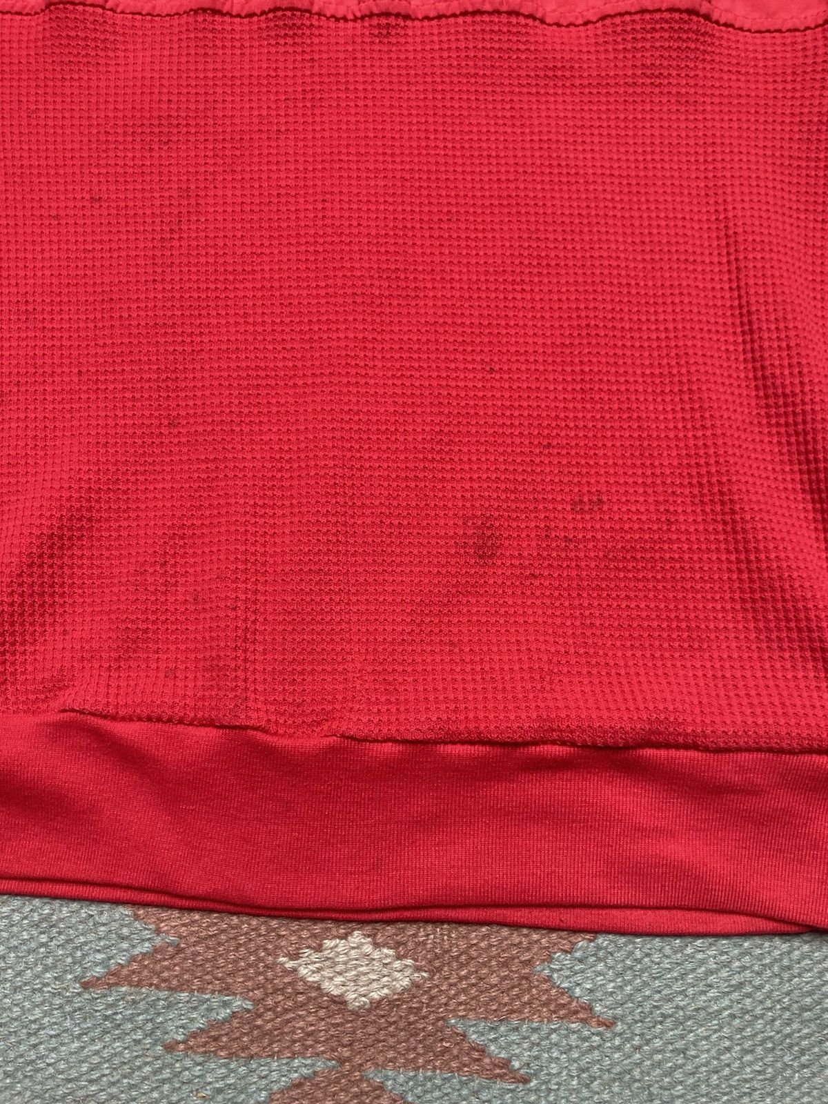 Vintage Vtg 70s t shirt 1/4 zip red waffle knit lightweight small Size US S / EU 44-46 / 1 - 2 Thumbnail