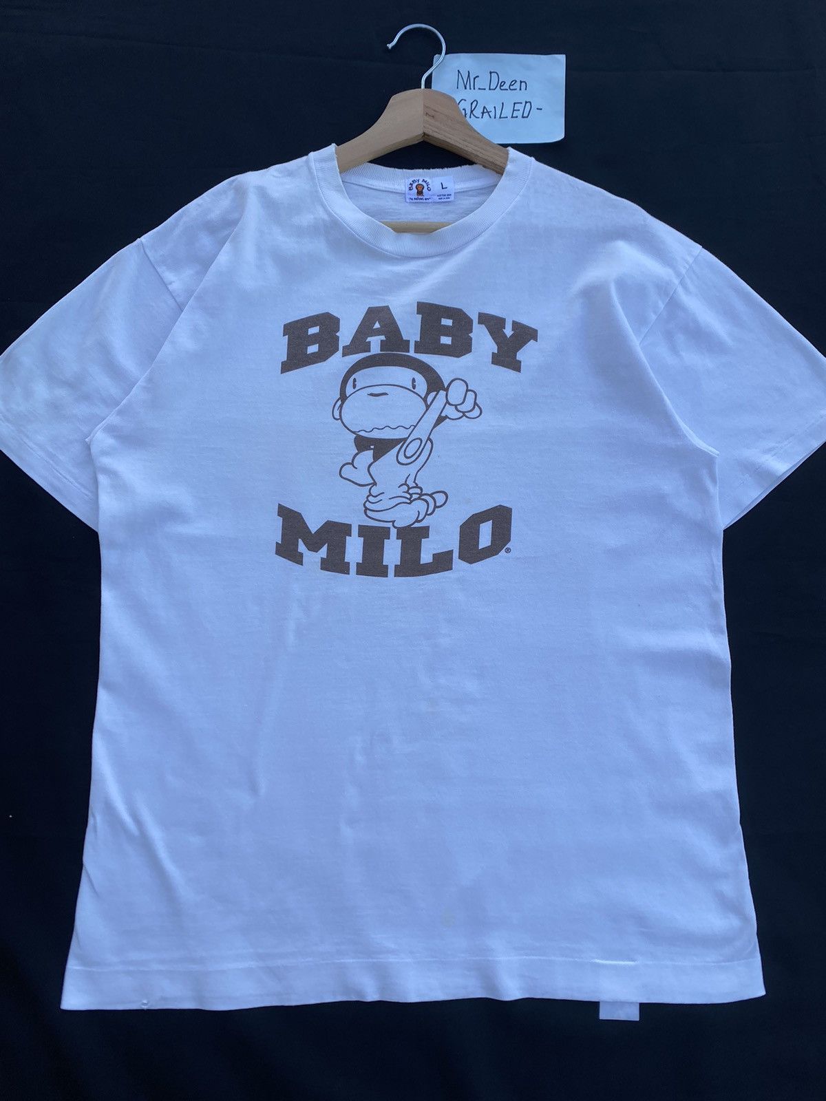 Bape Rare Vintage Baby Milo Bape Tshirt Size US L / EU 52-54 / 3 - 5 Thumbnail