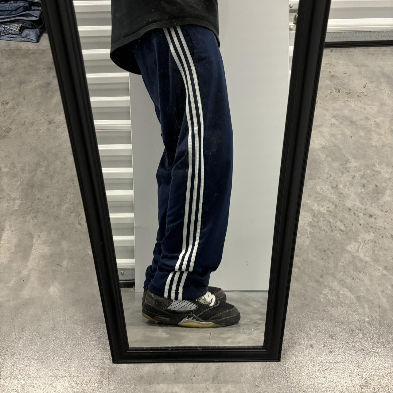 Adidas × Vintage Crazy Vintage Y2K/2000s Navy Blue Adidas Striped Skater Drill Essential Sweatpants! Size US 32 / EU 48 - 1 Thumbnail