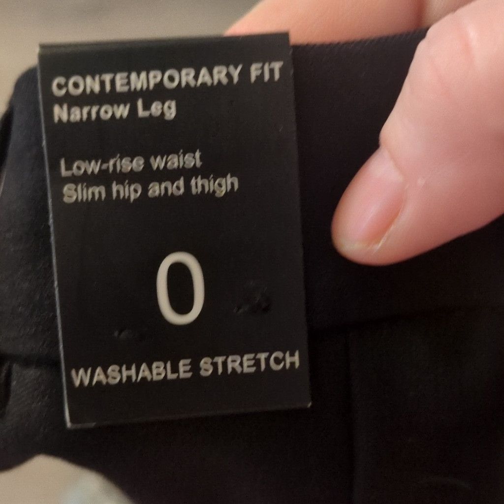 Other Amanda + Chelsea Black Contemp. Fit Narrow Leg Trousers Sz 0 Size 25" / US 0 / IT 36 - 5 Thumbnail