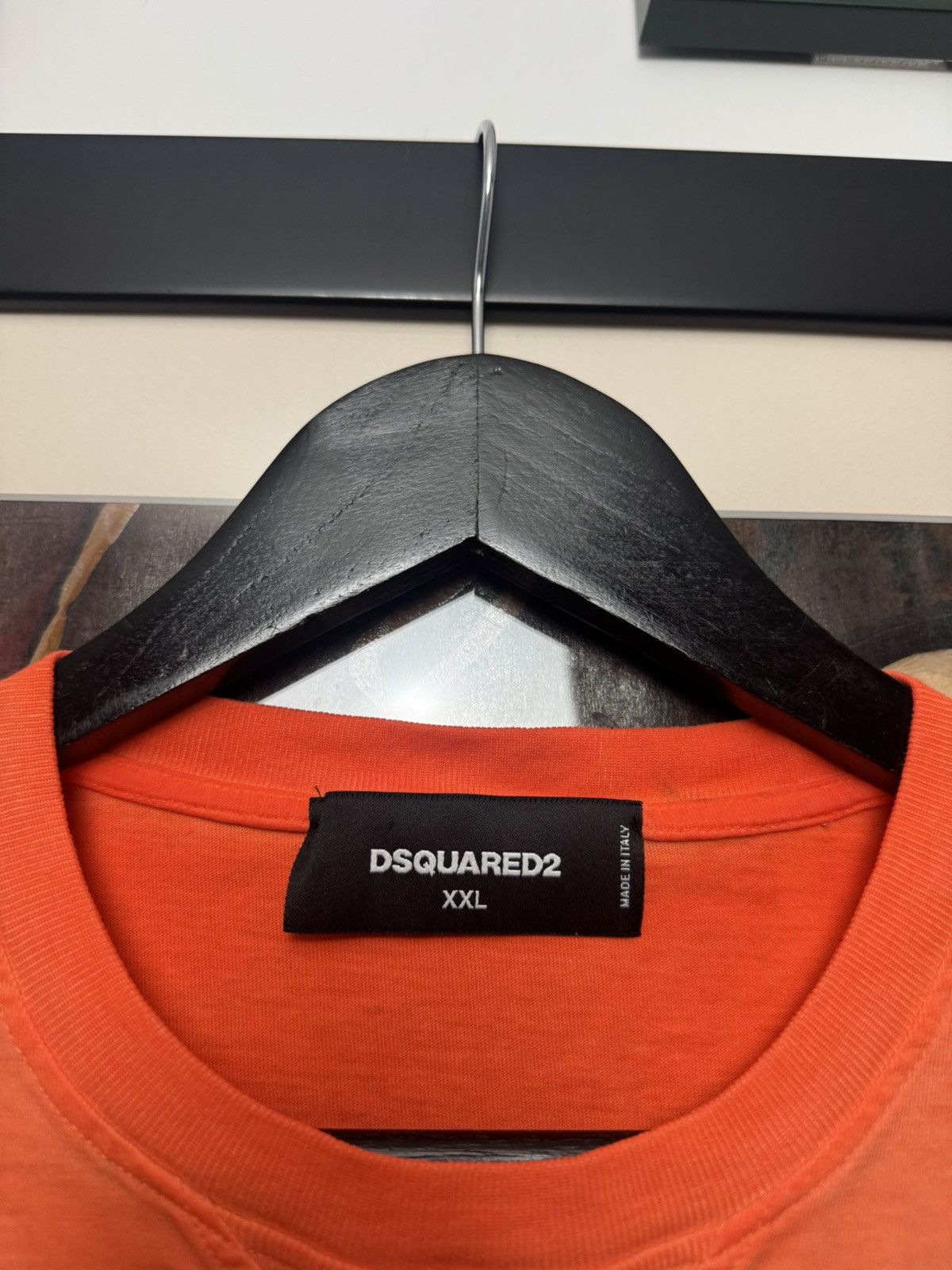 Dsquared2 SS15 Dsquared2 Art Print Designer Orange Tee Basquiat Vibe Size US XXL / EU 58 / 5 - 5 Thumbnail
