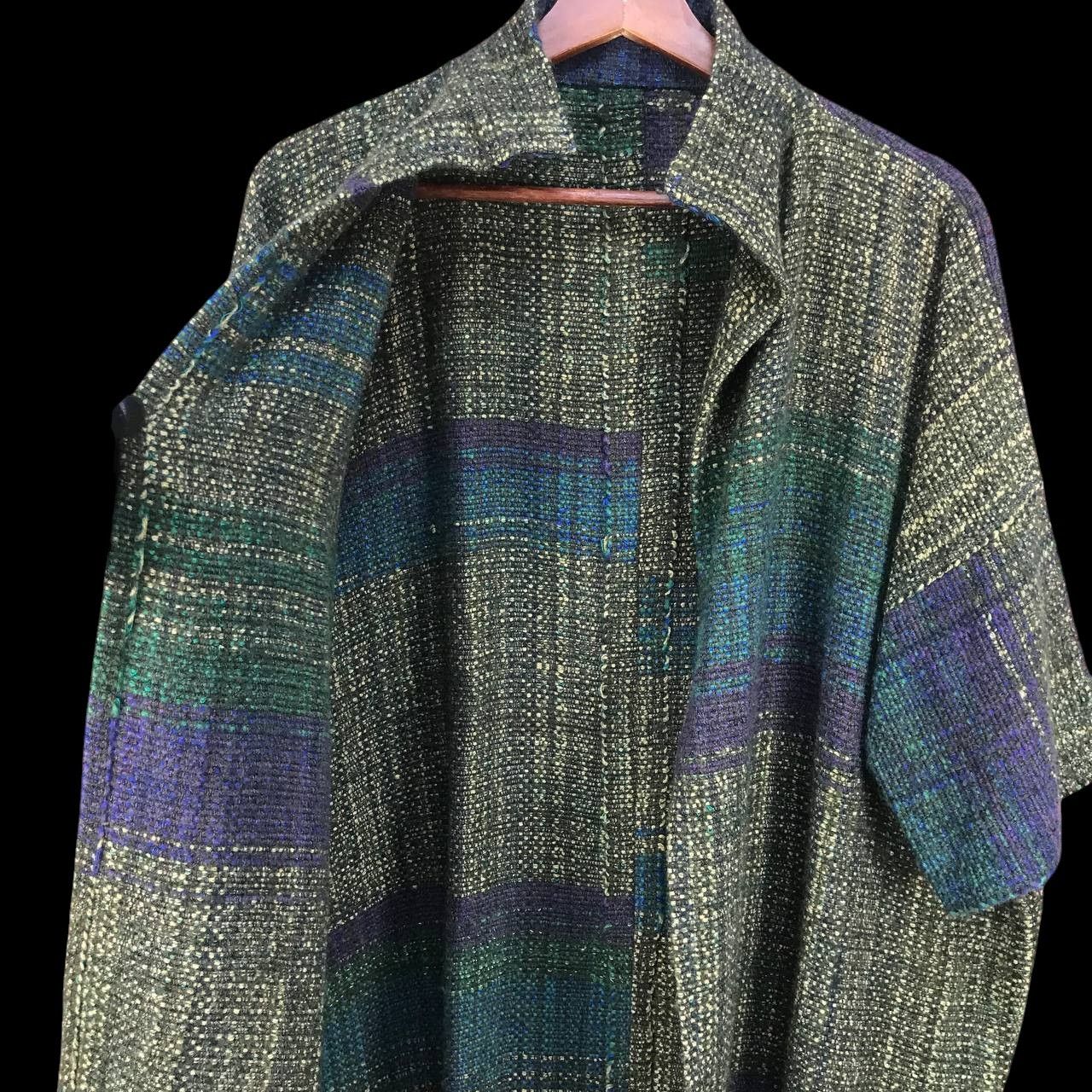 Japanese Brand JAPANESE MINIMALIST BUTTONLESS TWEED COLORBLOCK SHORTSLEEVE Size US M / EU 48-50 / 2 - 8 Thumbnail