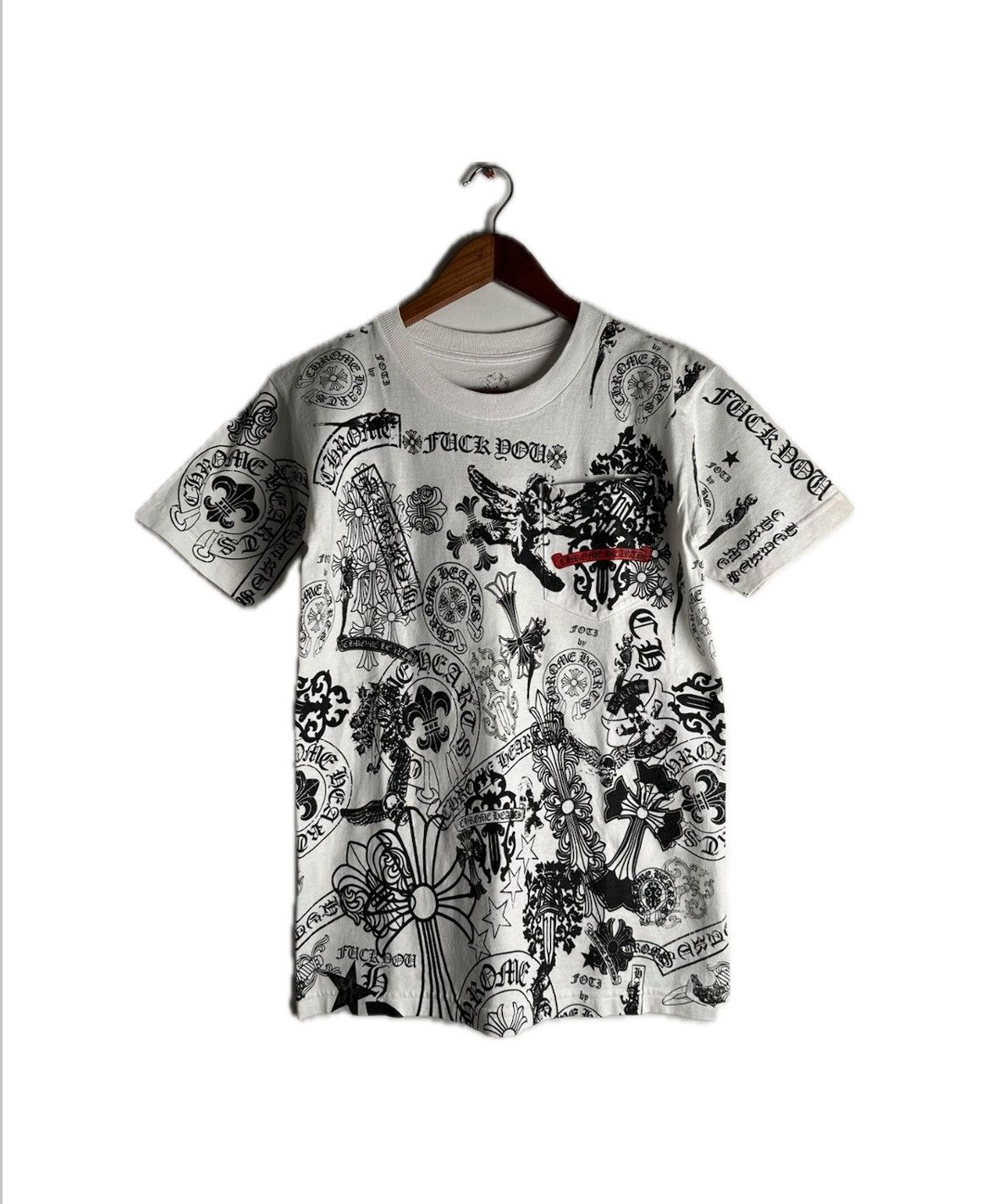 CHROME HEARTS MULTI LOGO POCKET TEE