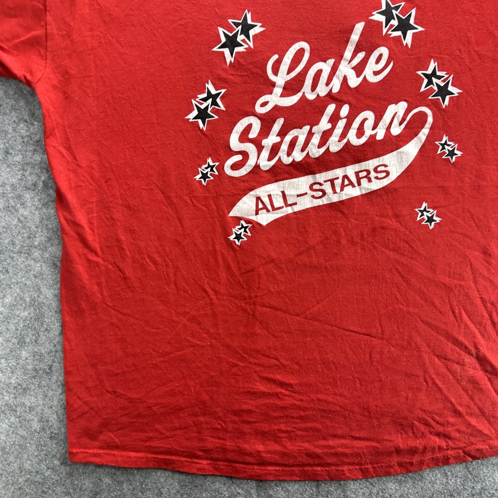 Russell Athletic VINTAGE Russell Athletic Shirt Mens XL Red Lake Station All Stars 90s Sports Tee USA Size US XL / EU 56 / 4 - 4 Thumbnail
