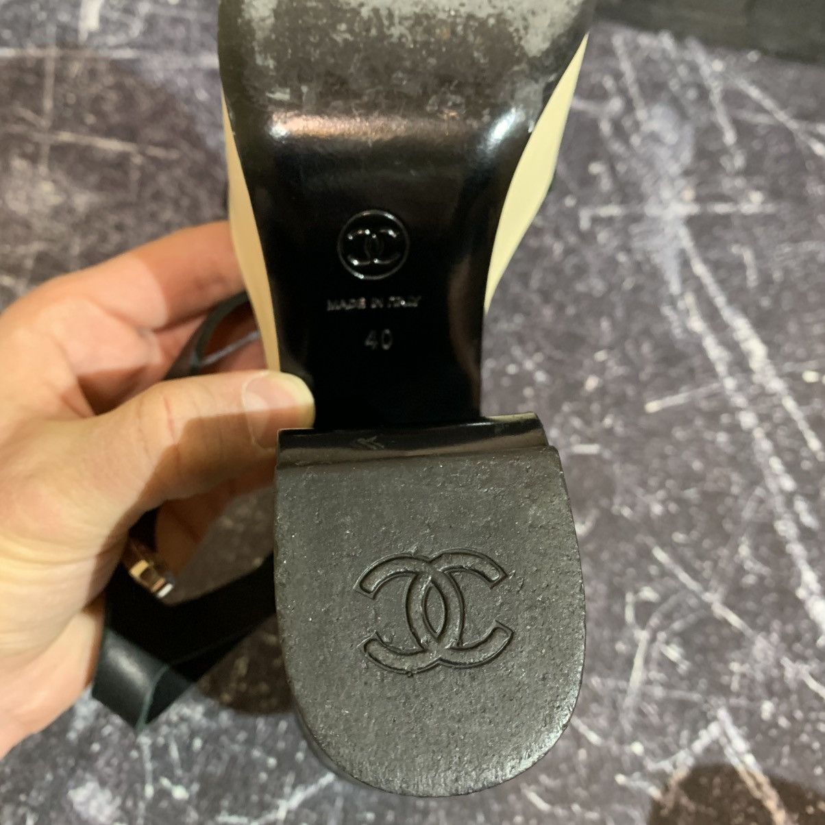 Chanel Women's CHANEL Ankle Strap Platform Sandals Leather Size 40 Size US 10 / IT 40 - 12 Thumbnail