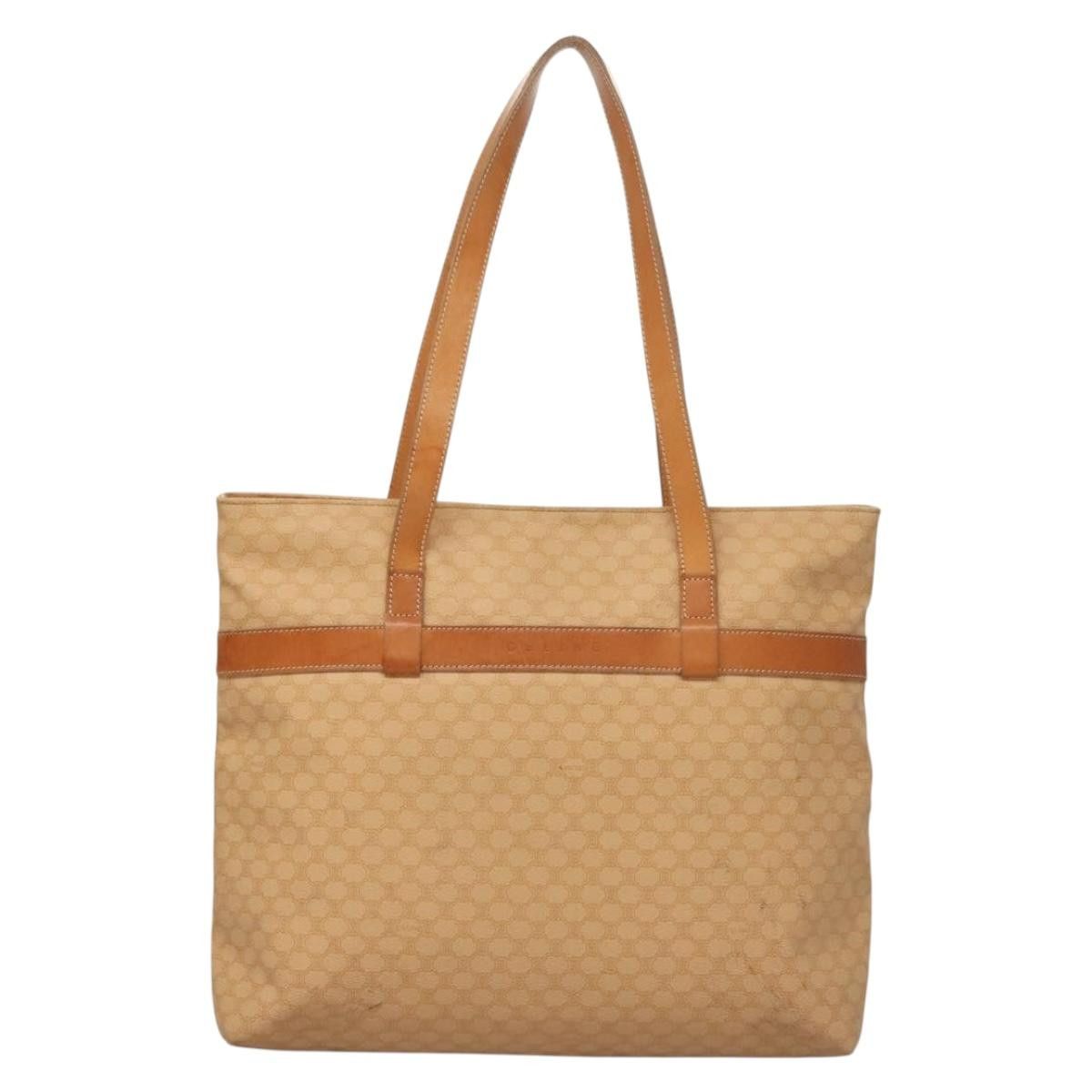 Celine CELINE Macadam Canvas Tote Bag Pvc Beige Gold Size ONE SIZE - 2 Thumbnail