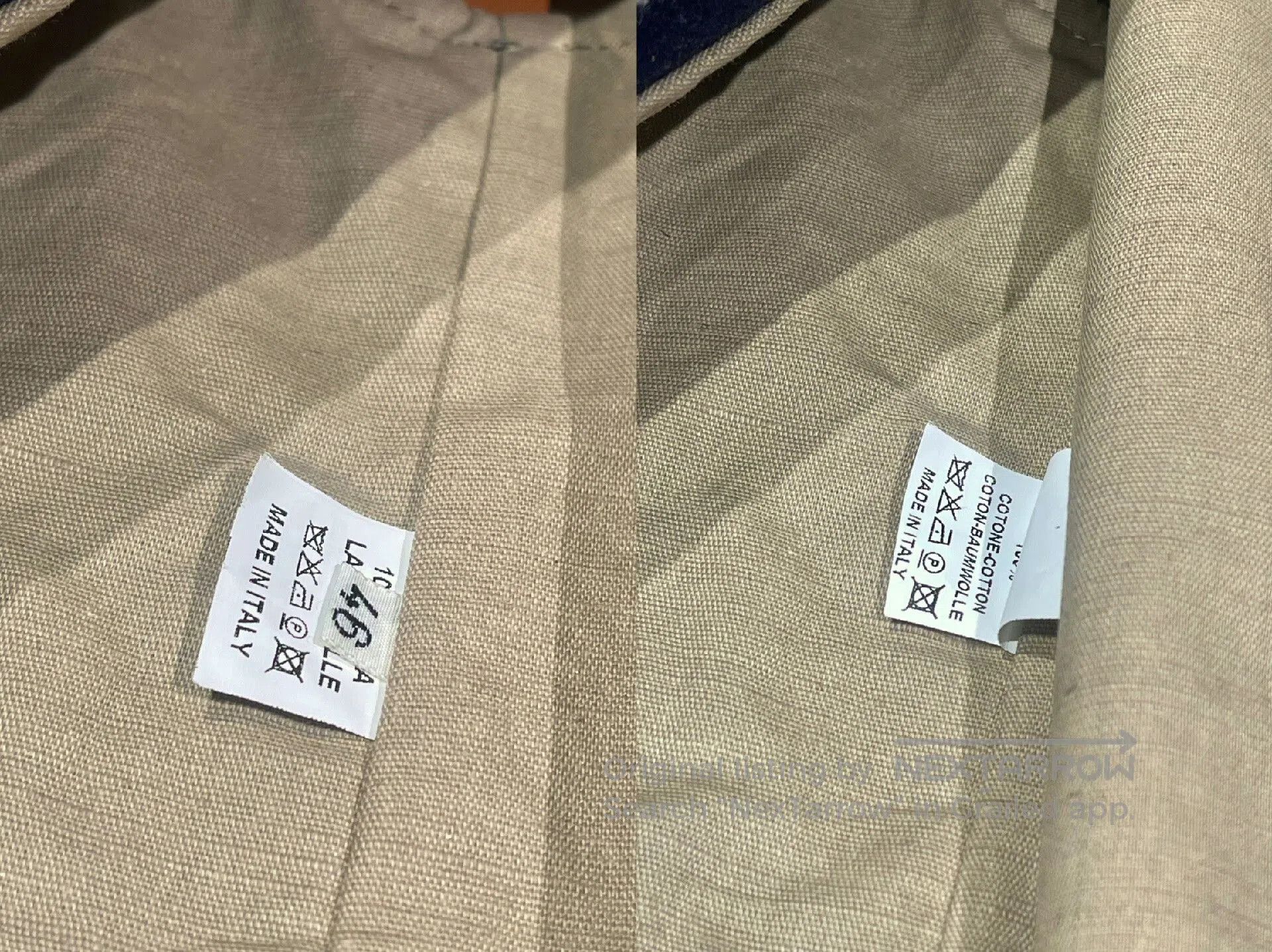 Fortela FORTELA Dark Blue Khaki Stripe Canvas Vest. Size US S / EU 44-46 / 1 - 7 Thumbnail