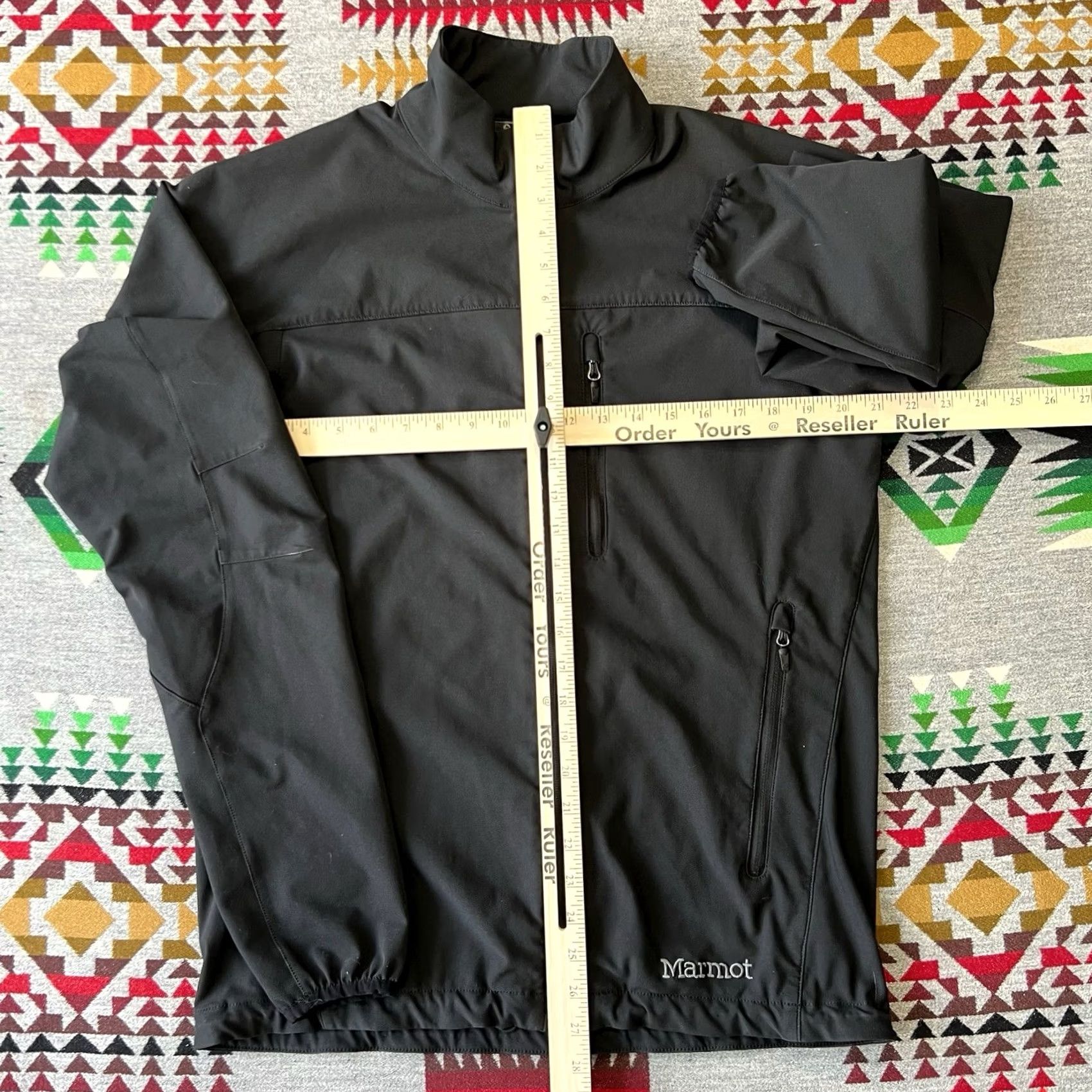 Marmot Marmot Tempo Jacket Mens Medium Black Full Zip Softshell Stretch Performance B9 Size US M / EU 48-50 / 2 - 3 Thumbnail