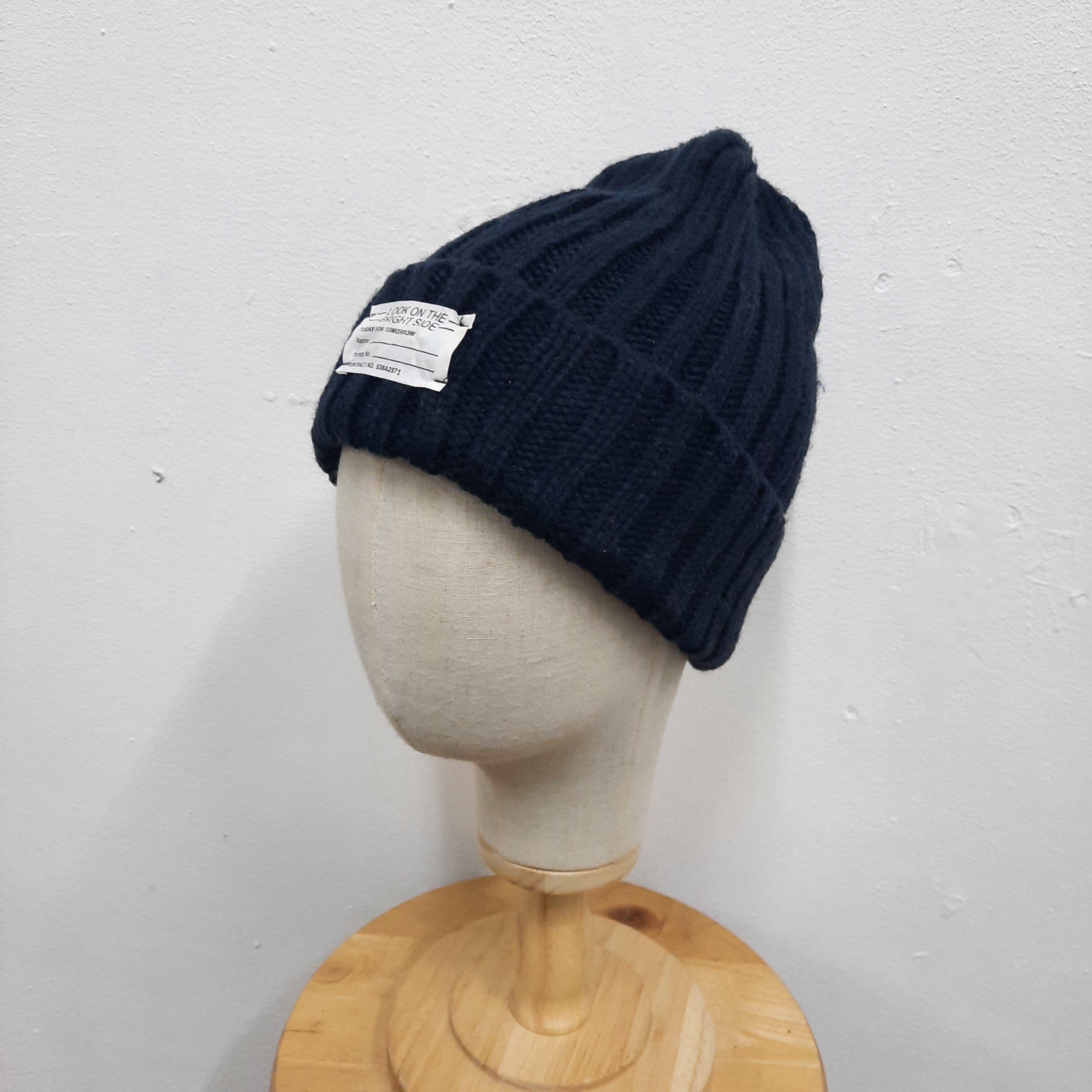 GU × Japanese Brand 🧩 Japanese brand gu military department patch beanie hat Size ONE SIZE - 2 Thumbnail