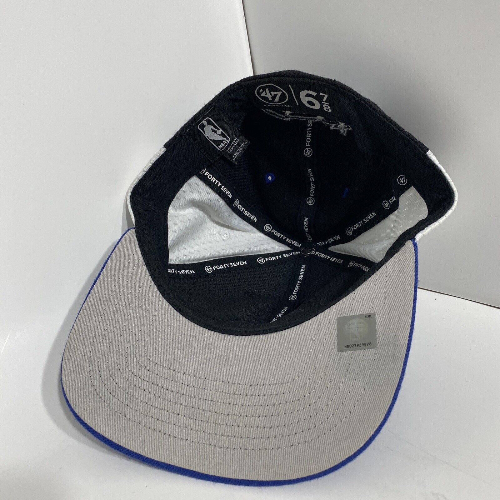 NBA '47 NBA Orlando Magic Fitted Flat Brim Blue White Black Hat Size ONE SIZE - 4 Thumbnail