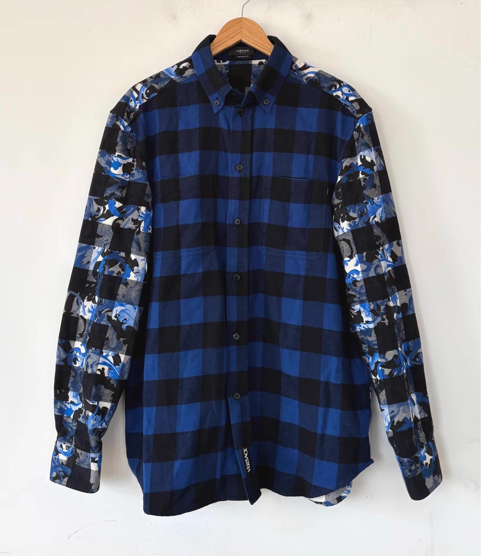 Versace Versace Men's Checkered Shirt Ｑ21 Size US M / EU 48-50 / 2 - 1 Thumbnail
