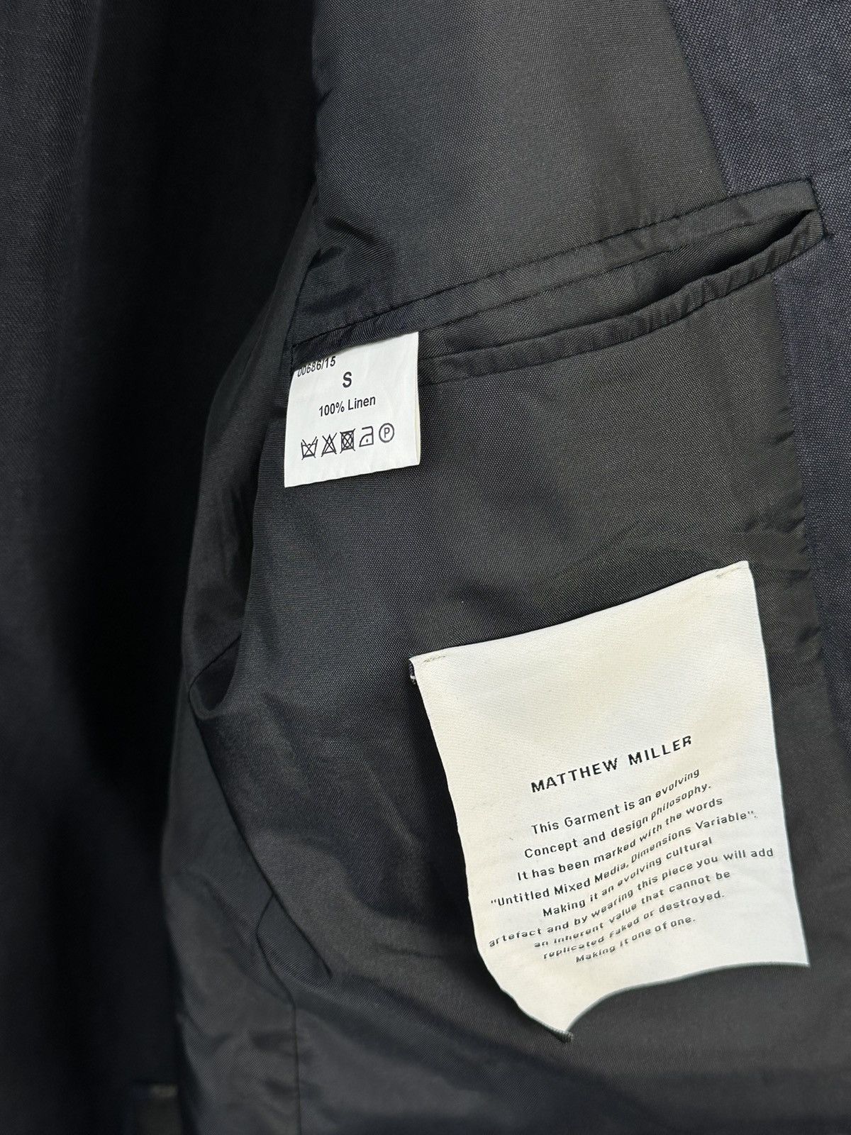 Designer × Matthew Miller Matthew Miller Untitled Navy Blue Linen long Sleeve Blazer Size US S / EU 44-46 / 1 - 6 Thumbnail