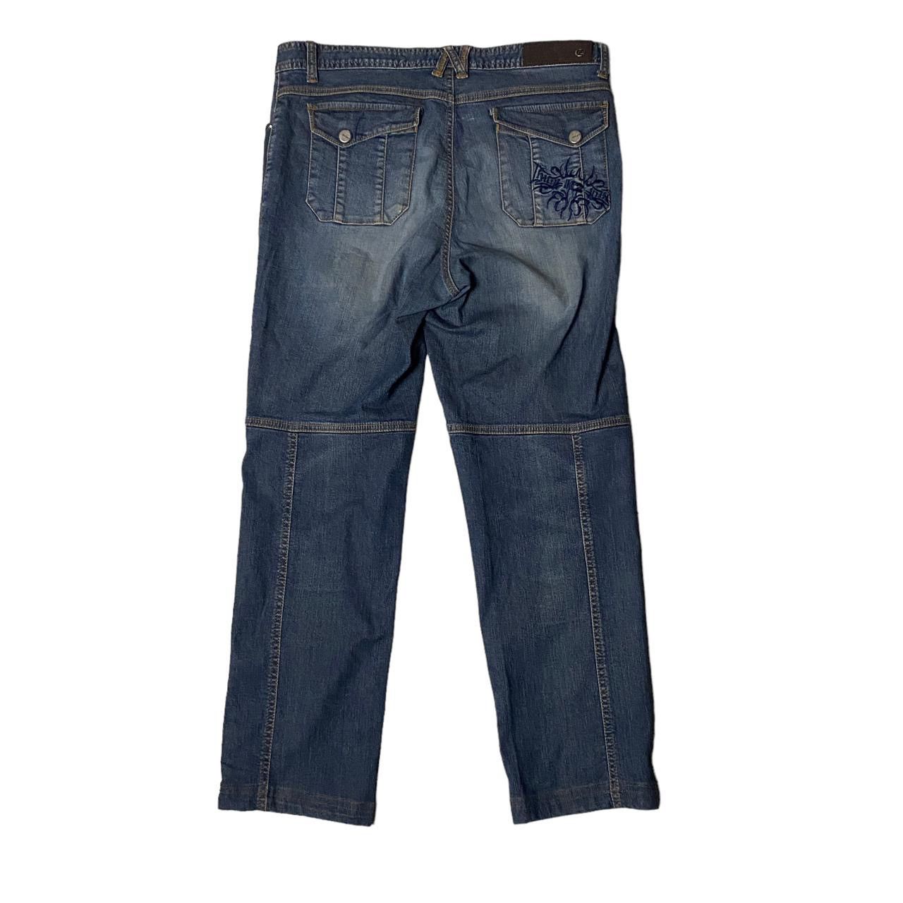If Six Was Nine K2 Japanese Flared Embroided Straight Cut Jeans Size US 32 / EU 48 - 1 Thumbnail