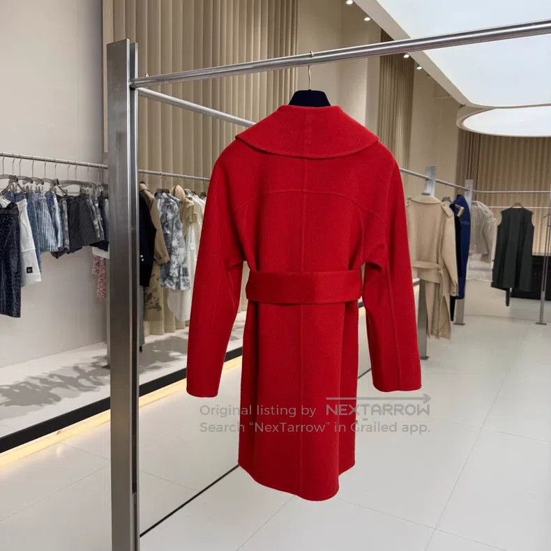 Hermes Hermes Red Cashmere Double Breasted Coat Size XXS / US 00 / IT 34 - 2 Thumbnail